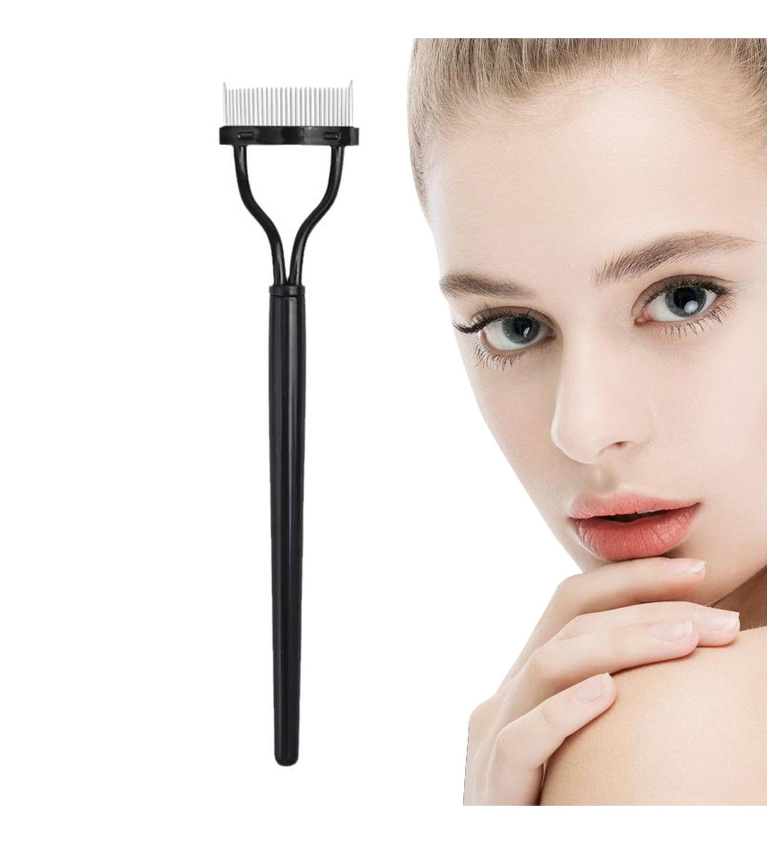 Eyelash Comb - Eye Lash Separator | Mascara Separator Tool | Eyelash Separator Mascara Applicator | Eyelash Definer Mascara Comb | Arc Designed Cosmetic Brushes Tool for Women BLACK - Buy Online on GoSupps.com