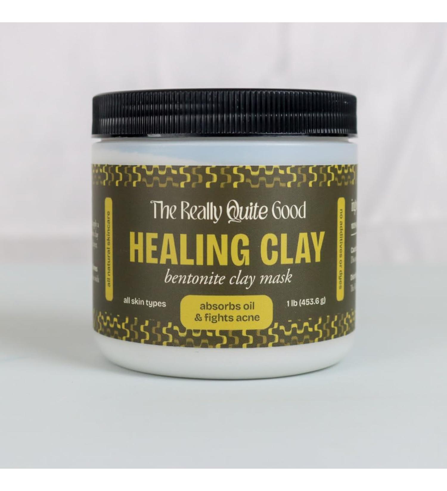 Healing Clay Facial Mask - 1lb | Gentle Pore Cleansing Oil Absorption & Acne Treatment - Buy Internationally - Buy Online on GoSupps.com