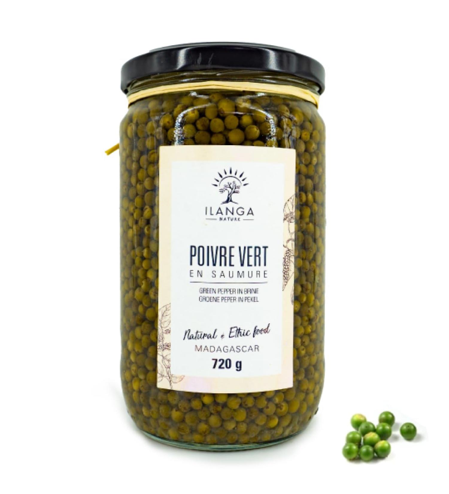 Green Pepper in Brine 720g - Ilanga Nature - Madagascar - Buy Online on GoSupps.com