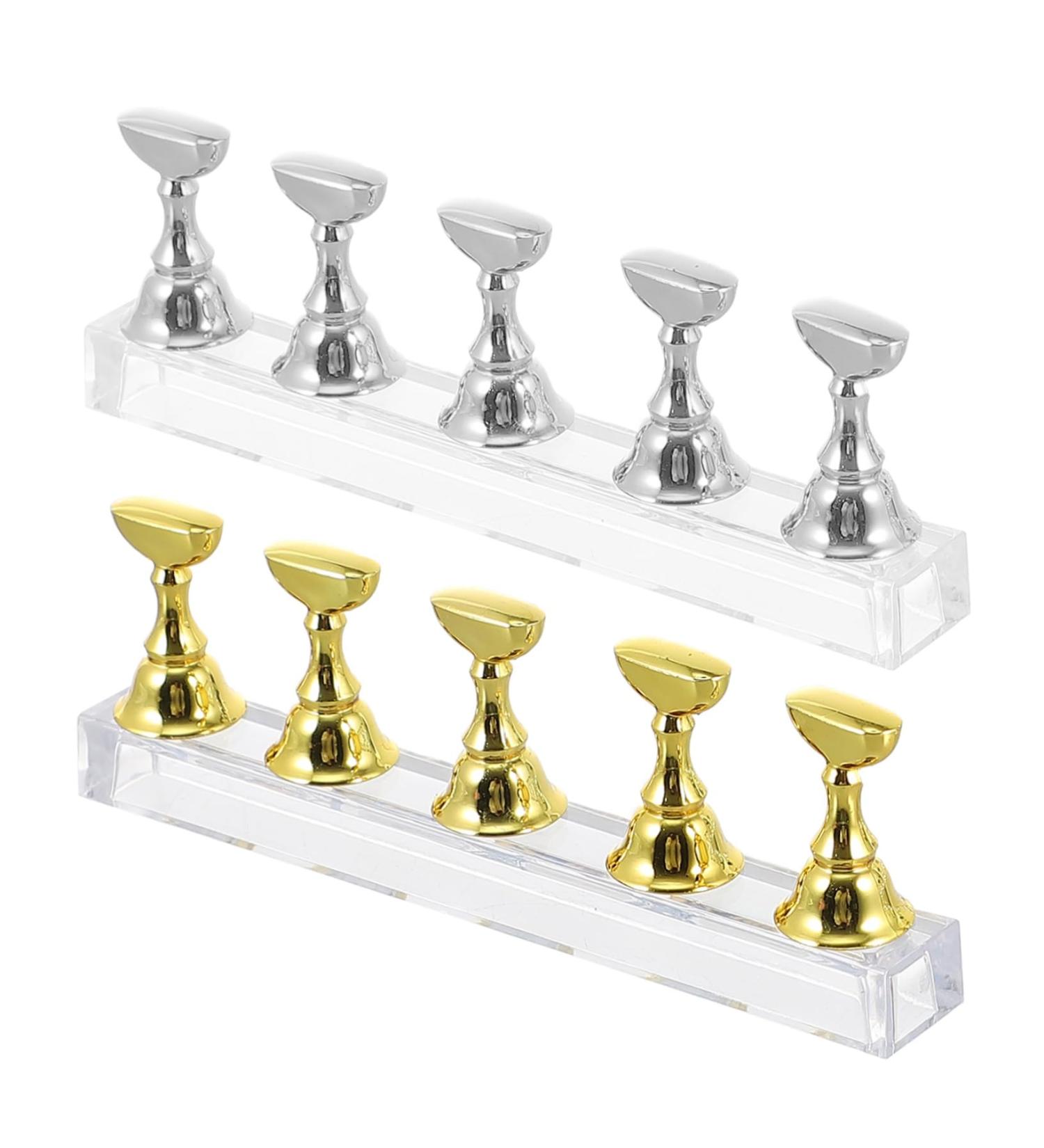 ULTECHNOVO 2 Sets Nail Holder Nail Practice Stands Nail Holder for Painting Nail Art Holder Crystal Display Stand Nail Display Stand Nail Stand for Press on Nail Art Holder Base Nail Art Tool 2.4X1.4X1.4CM Assorted Color - Buy Online on GoSupps.com