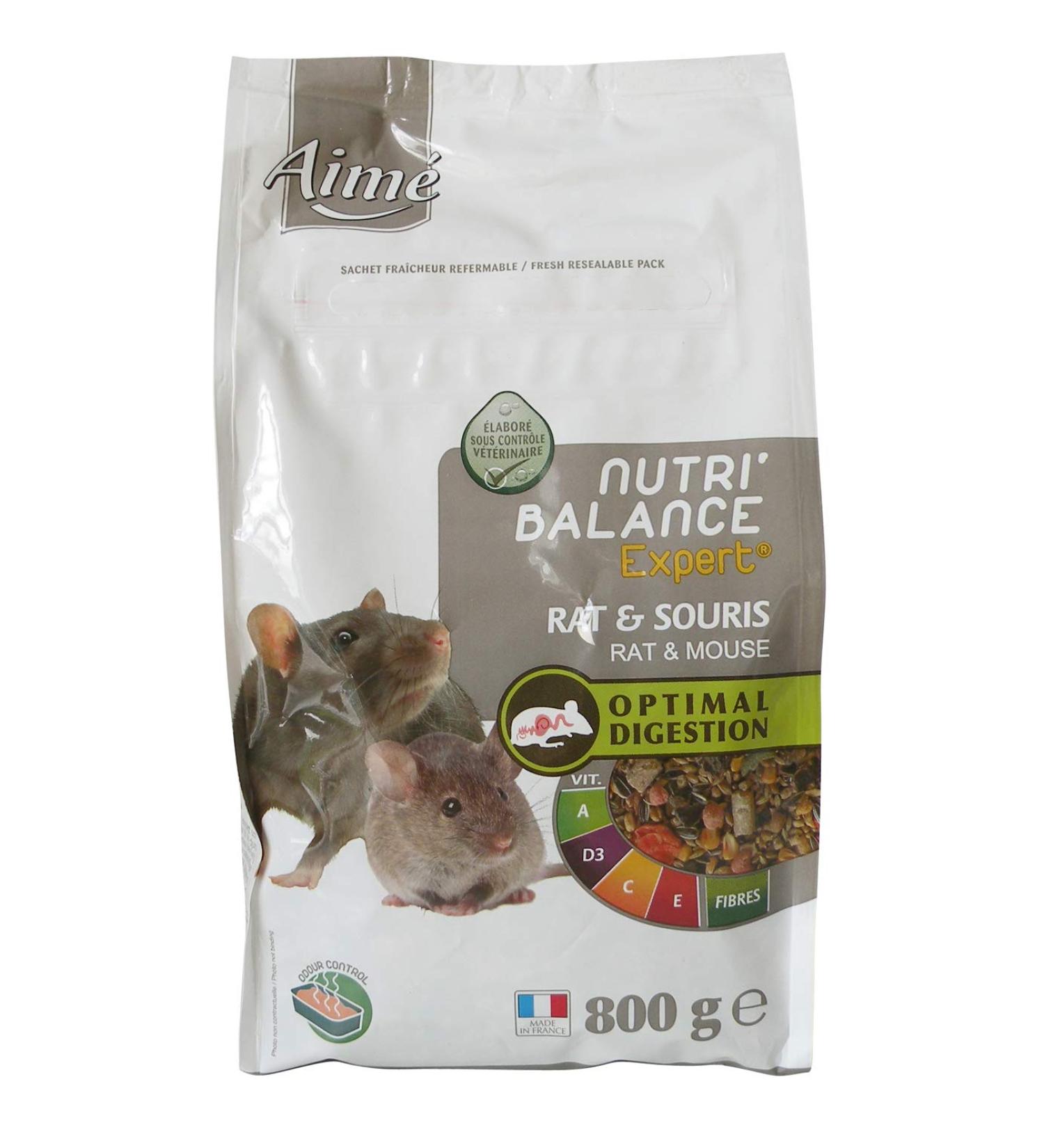 AIME Complete Rat and Mouse Food NUTRI'BALANCE EXPERT Premium Meal Varied Vitamins and Optimal Digestion 800G - Buy Online on GoSupps.com