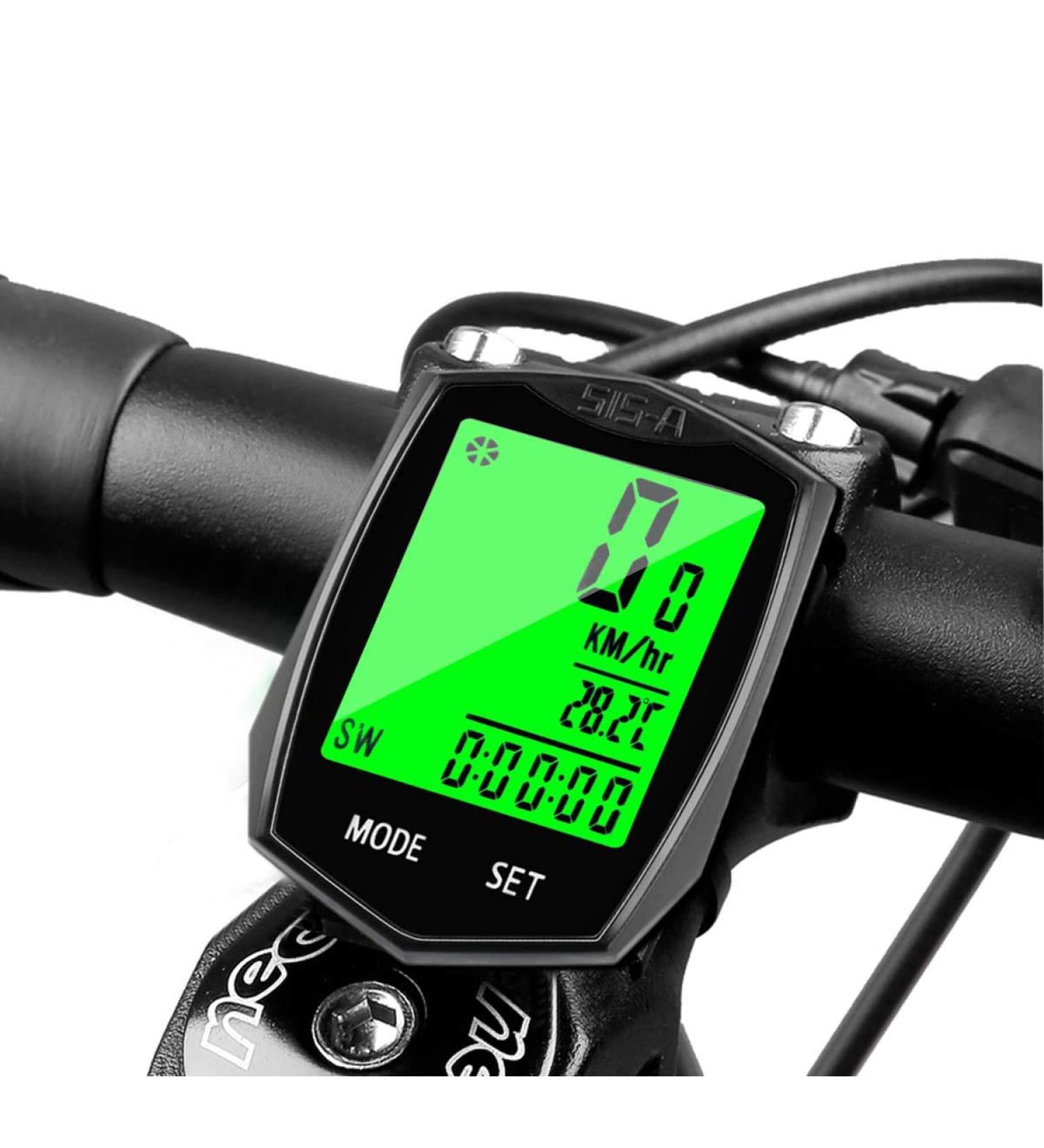 SEISSO Wireless Bike Computer Speedometer - Waterproof Cycling Odometer with Smart Sensor and LCD Backlight Display - Buy Online on GoSupps.com