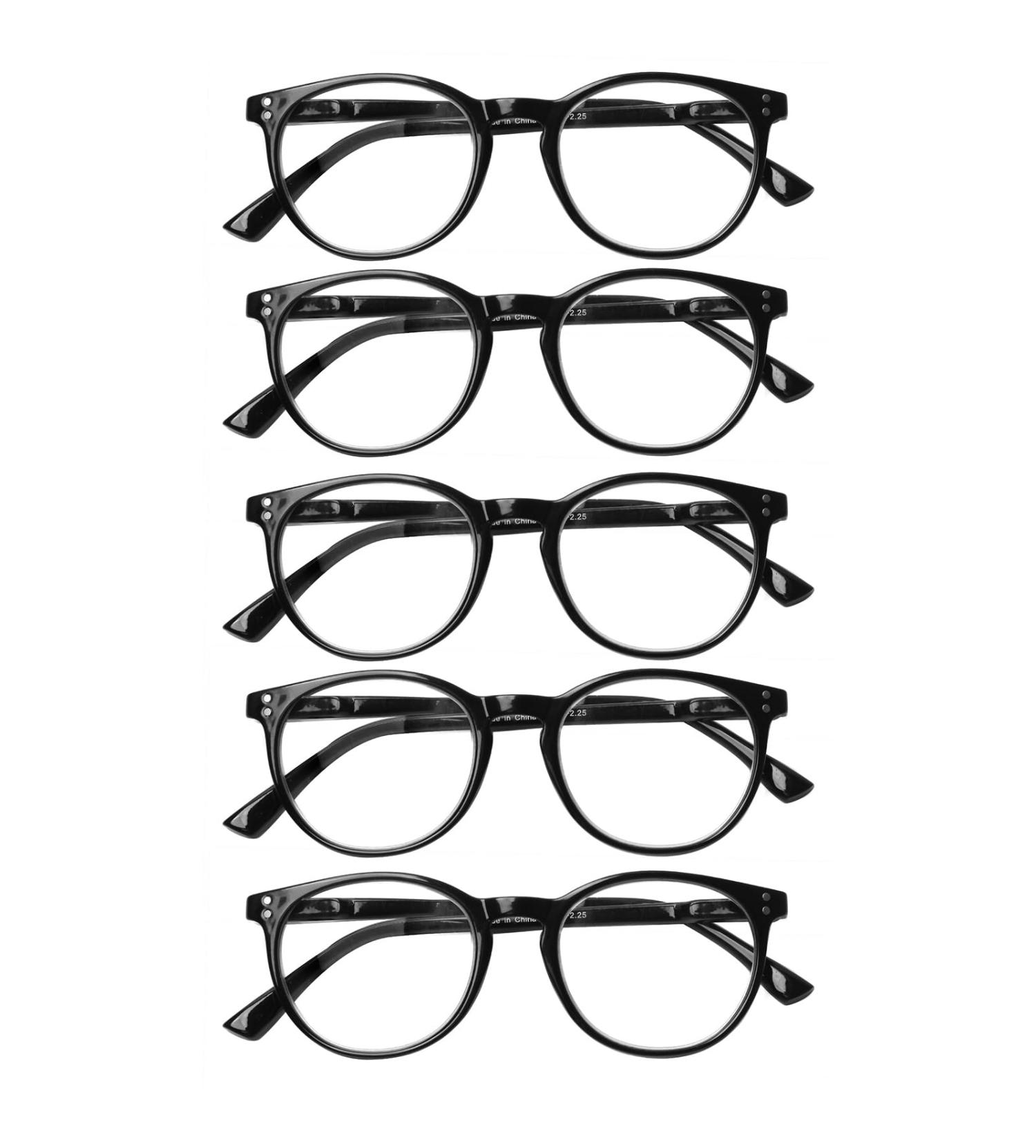 Cojwis 5 Pack Blue Light Filter Reading Glasses for Men & Women - Anti-Tiredness UV Protection Glare-Free 0.50x Magnification - Buy Online on GoSupps.com