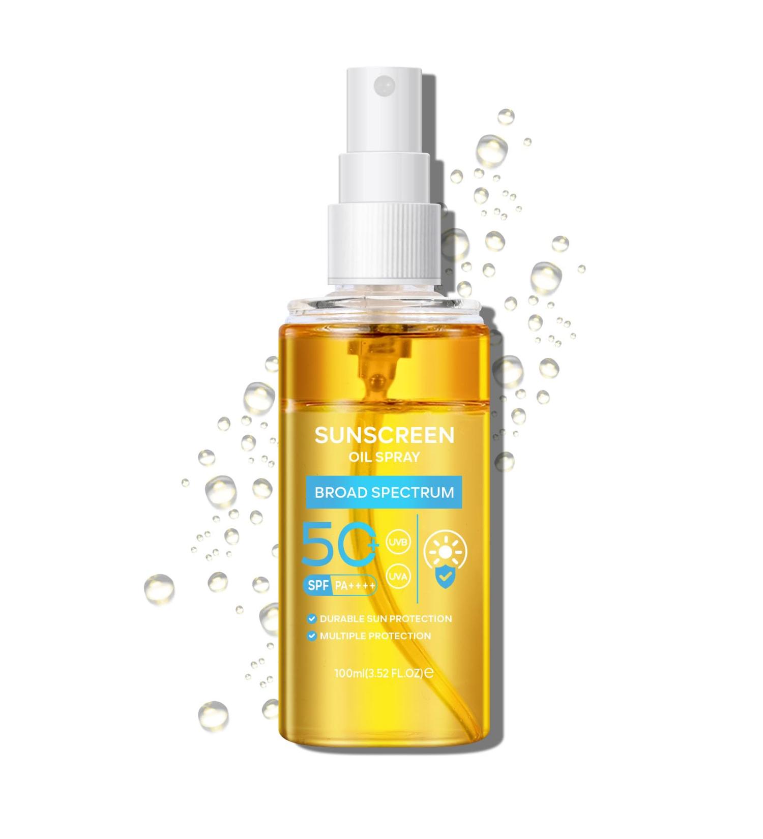 SPF 50 Oil Sunscreen Spray - Broad Spectrum Hydrating UV Protection | SPF Glow Oil Mist 100ML - Buy Online on GoSupps.com