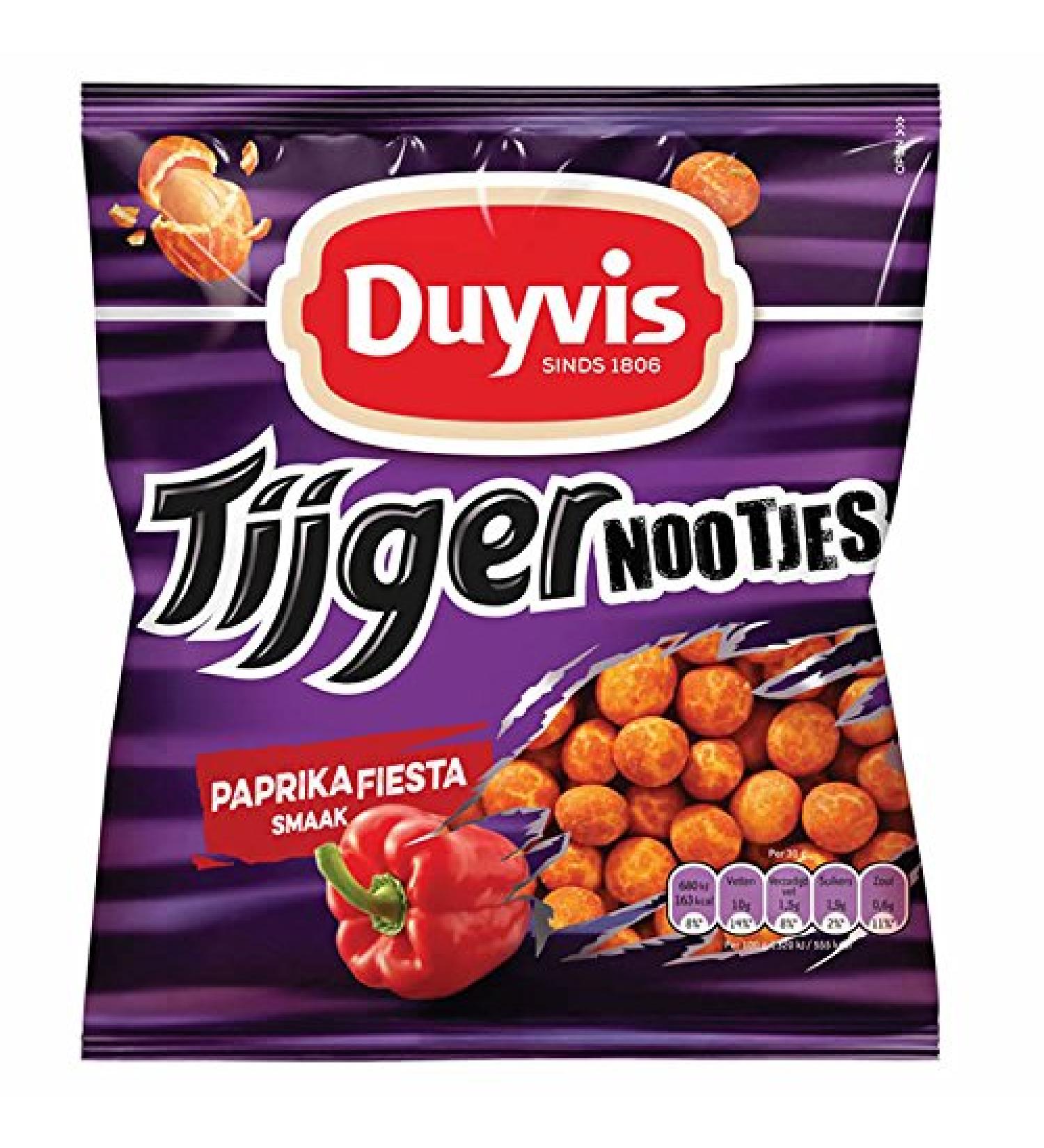Duyvis Duyvis Tiger Nuts Paprika Fiesta 280g peanuts in Dutch fruit dough shell