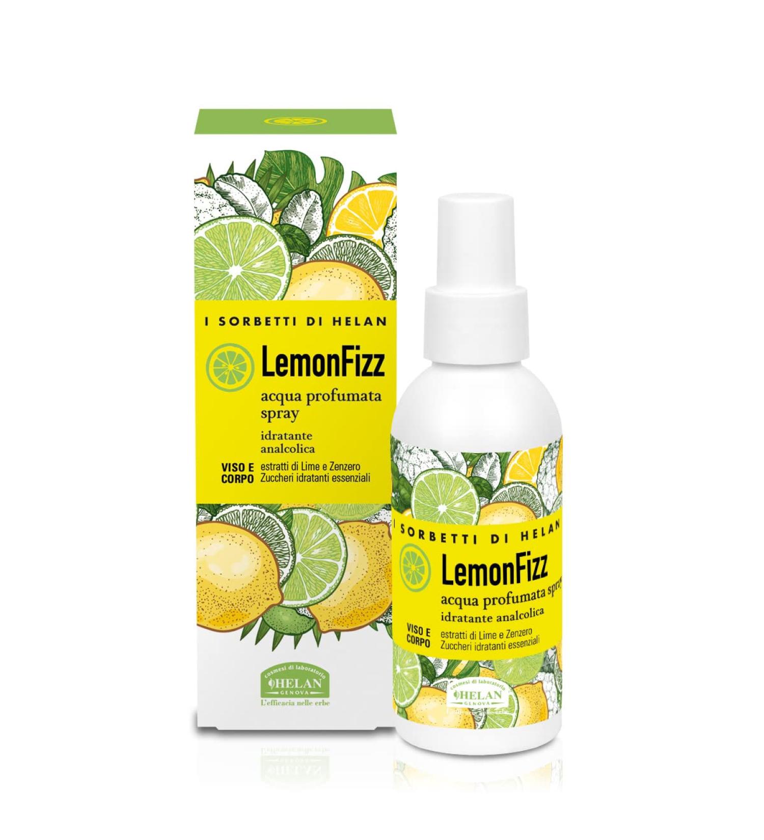  Helan Helan I Sorbetti LemonFizz - Perfumed Water for Women and Men Moisturizing and Alcohol-Free Spray Toning Lotion with Lemon and Ginger Extracts Refreshing Face and Body Tonic with Vitamin - Buy Online on GoSupps.com
