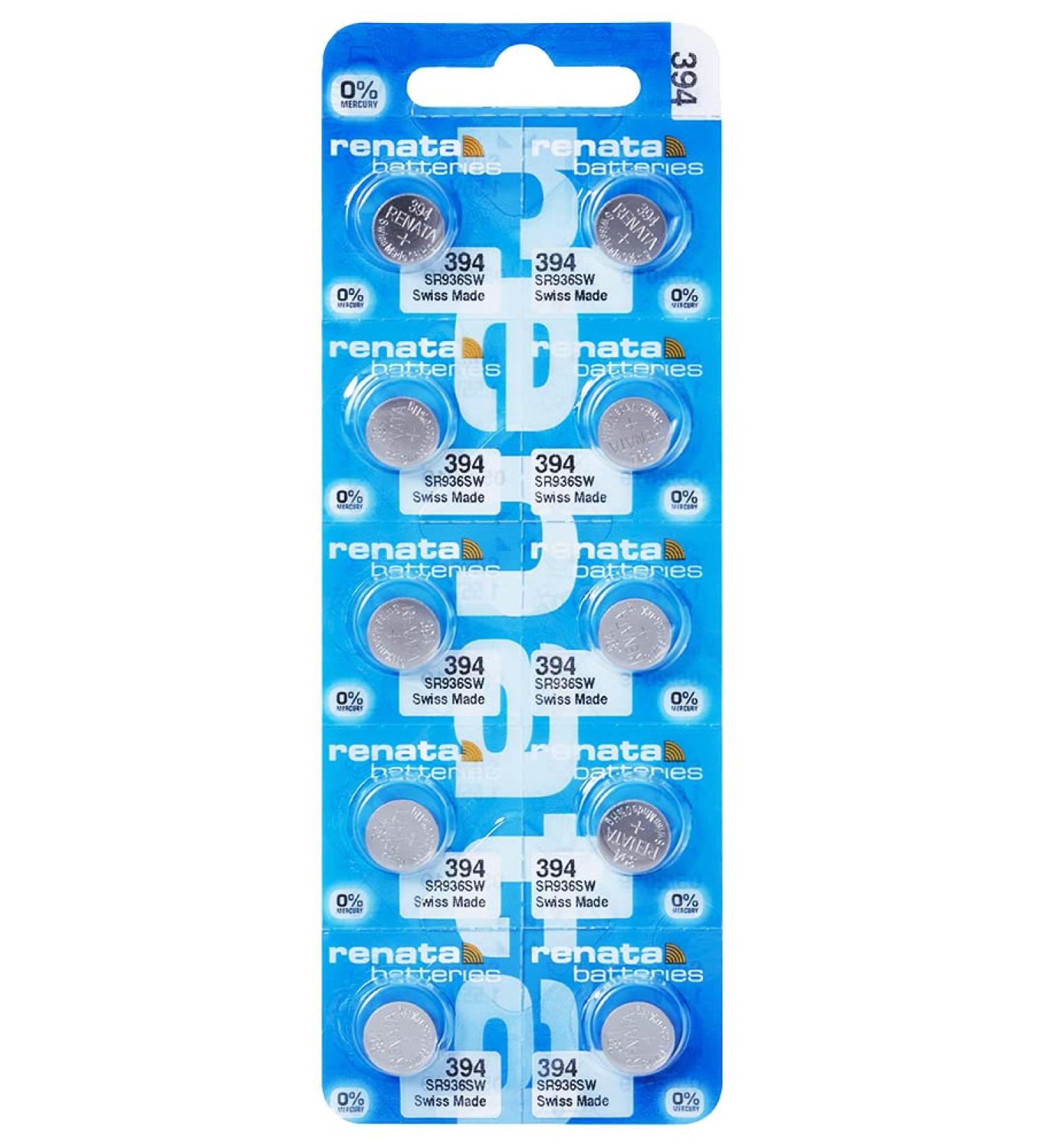 Buy Renata Swiss 394 Silver Oxide Battery Ten Pack - International Shipping Available - Buy Online on GoSupps.com