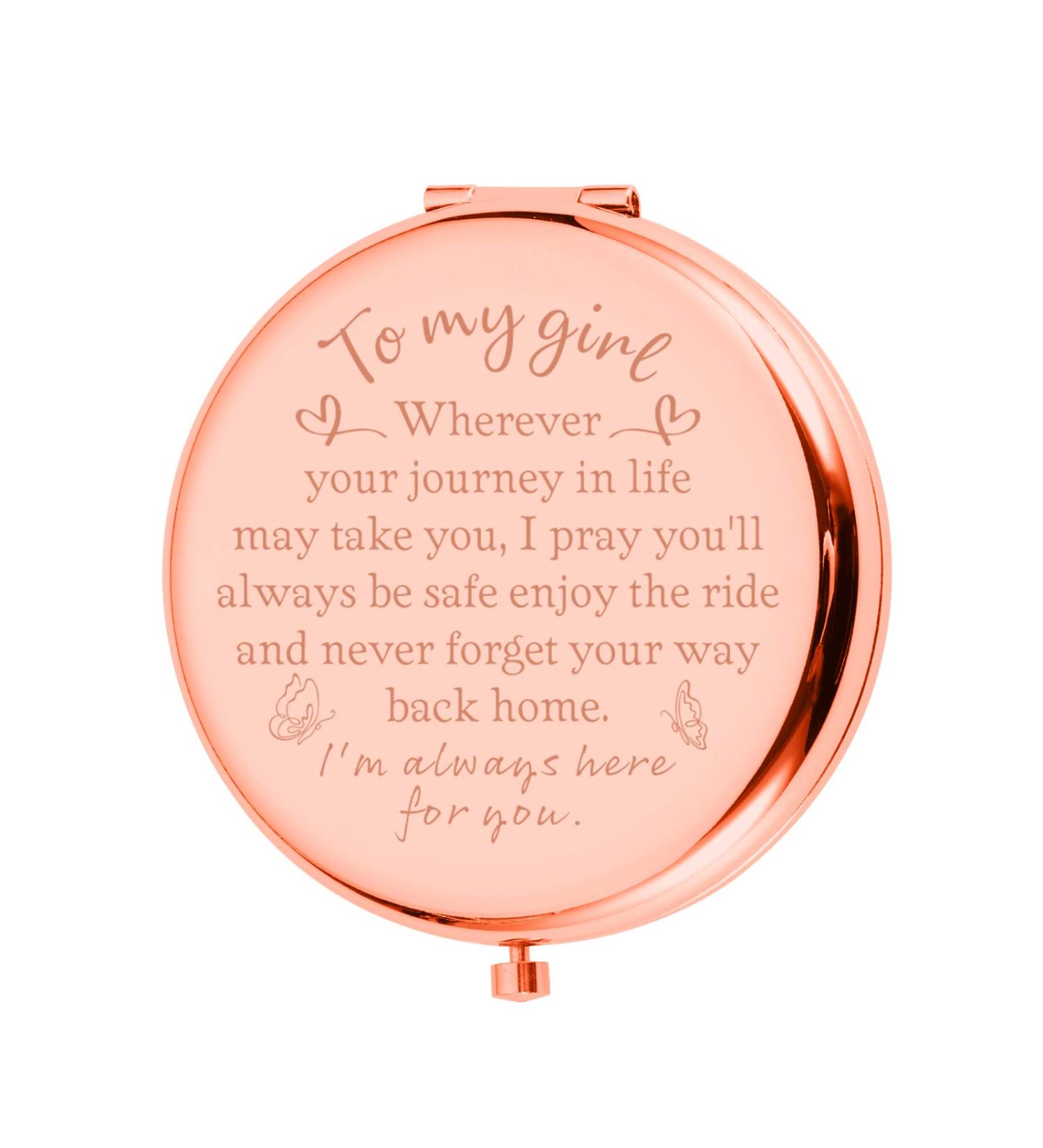 To My Daughter Gift from Mom & Dad | Graduation, Birthday, Wedding & Christmas Inspirational Make Up Mirror - Buy Online on GoSupps.com