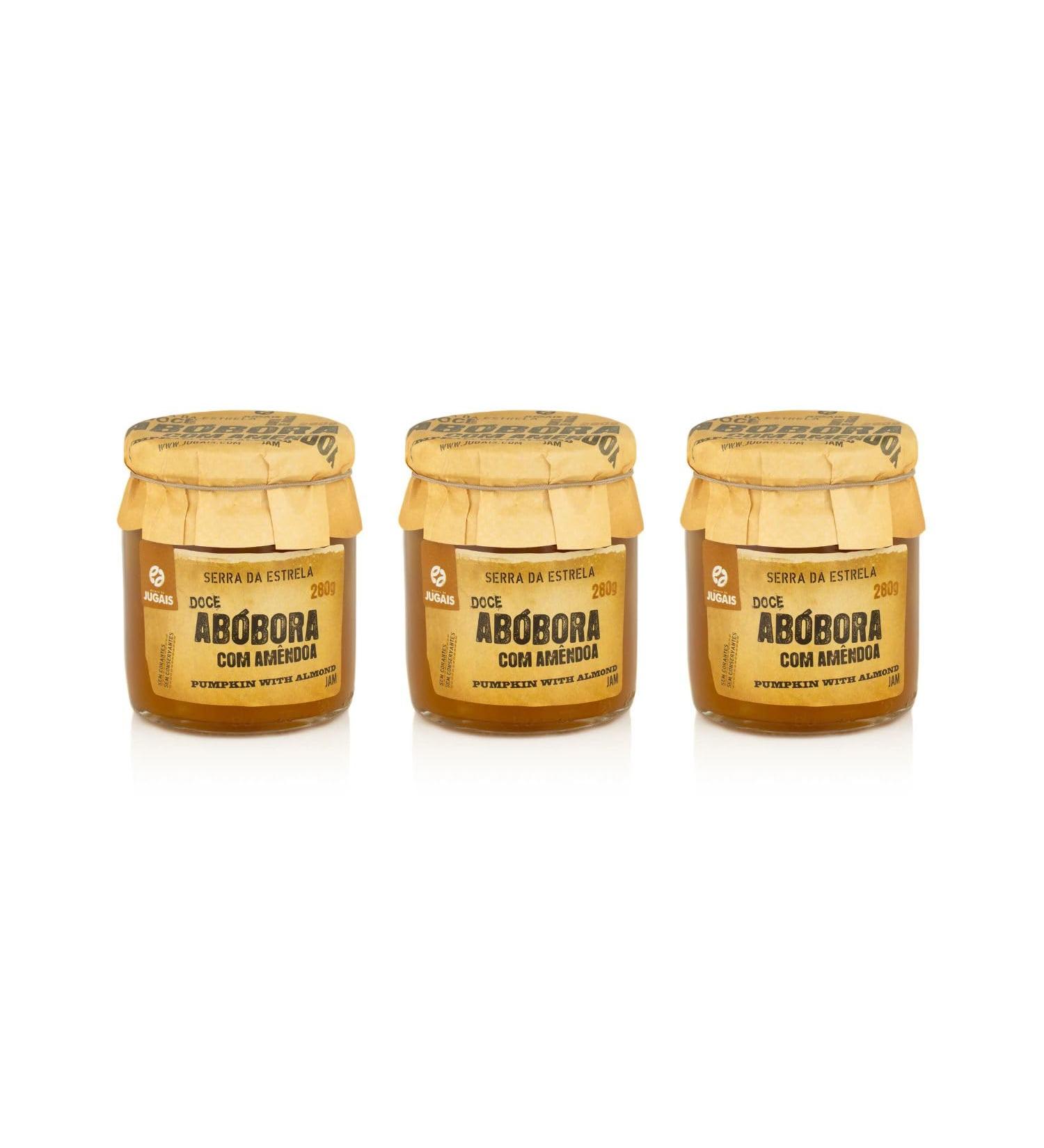 Pumpkin and almond jam - Set of 3 x 280g jars creamy taste and crunchy texture for desserts and breakfasts without colori - Buy Online on GoSupps.com