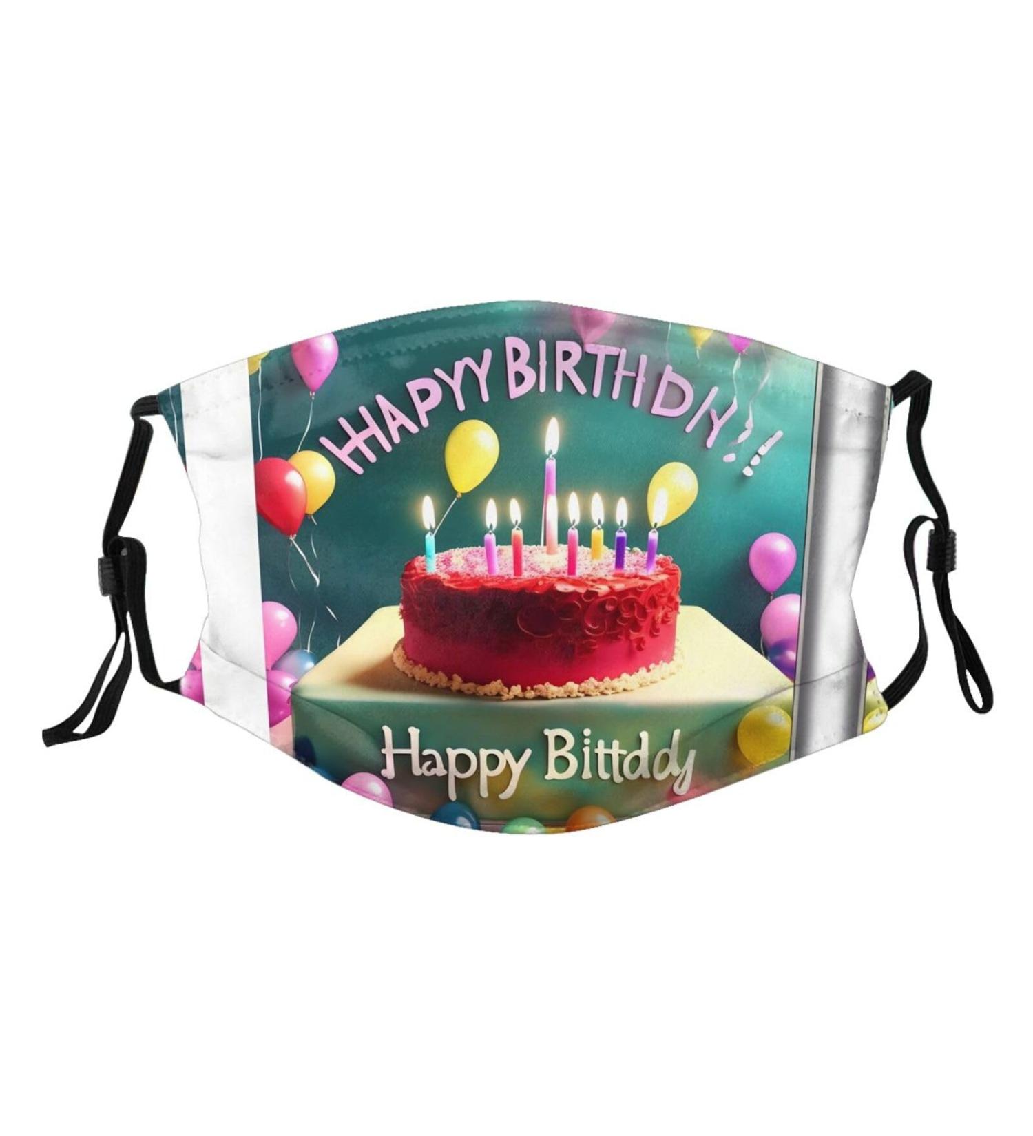 Zyvia Happy Birthday Beautiful Dust Mask - 5-Layer Protection Activated Carbon Filters Soft & Breathable Adjustable Fit for Adults - Shop Now! - Buy Online on GoSupps.com