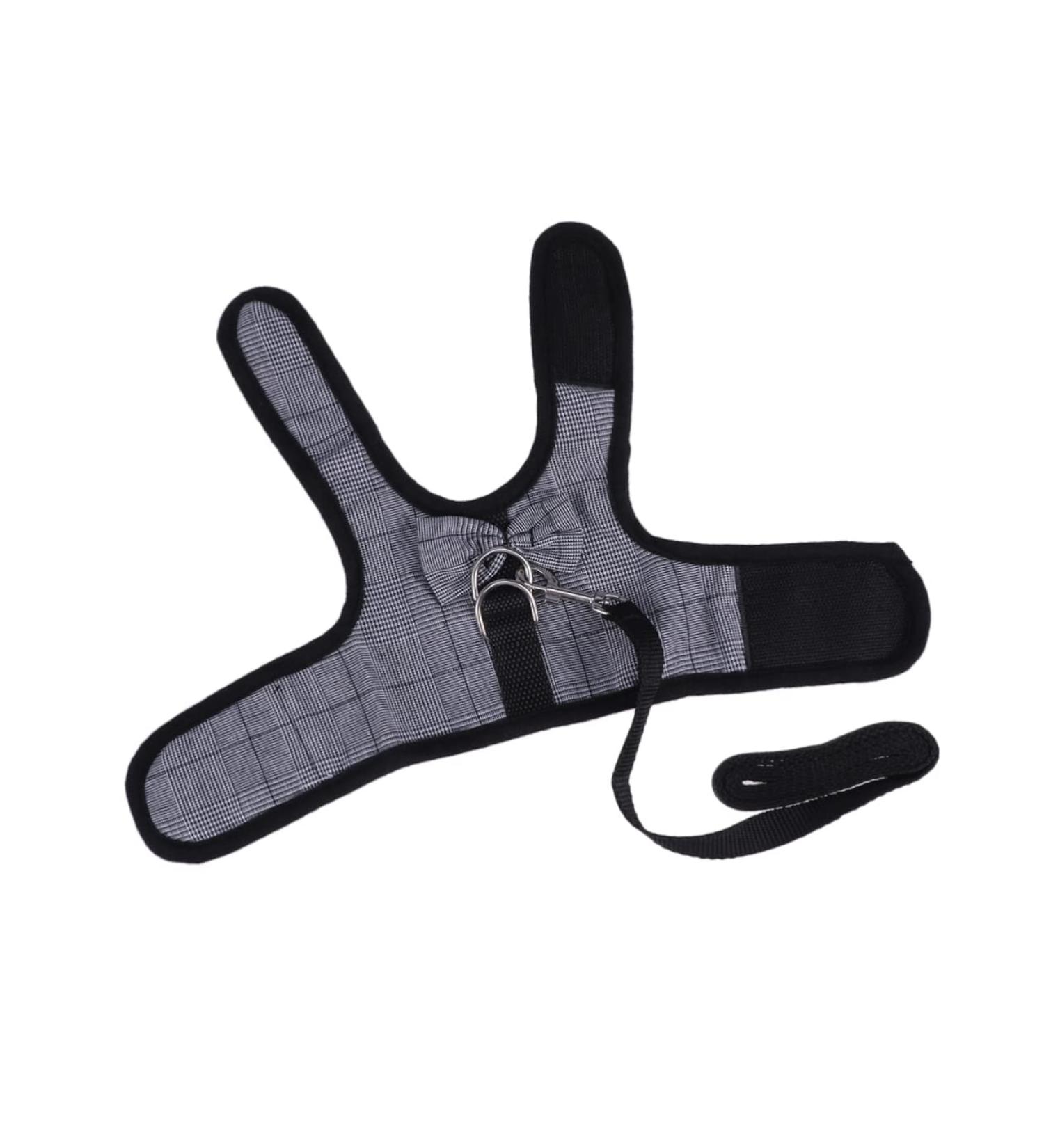 Soft Ferret Bubble Vest Dress with Chest Band & Leash | Guinea Pig Harness & Rope Straps | Size 3 Black - Best for Small Pets - Buy Online on GoSupps.com