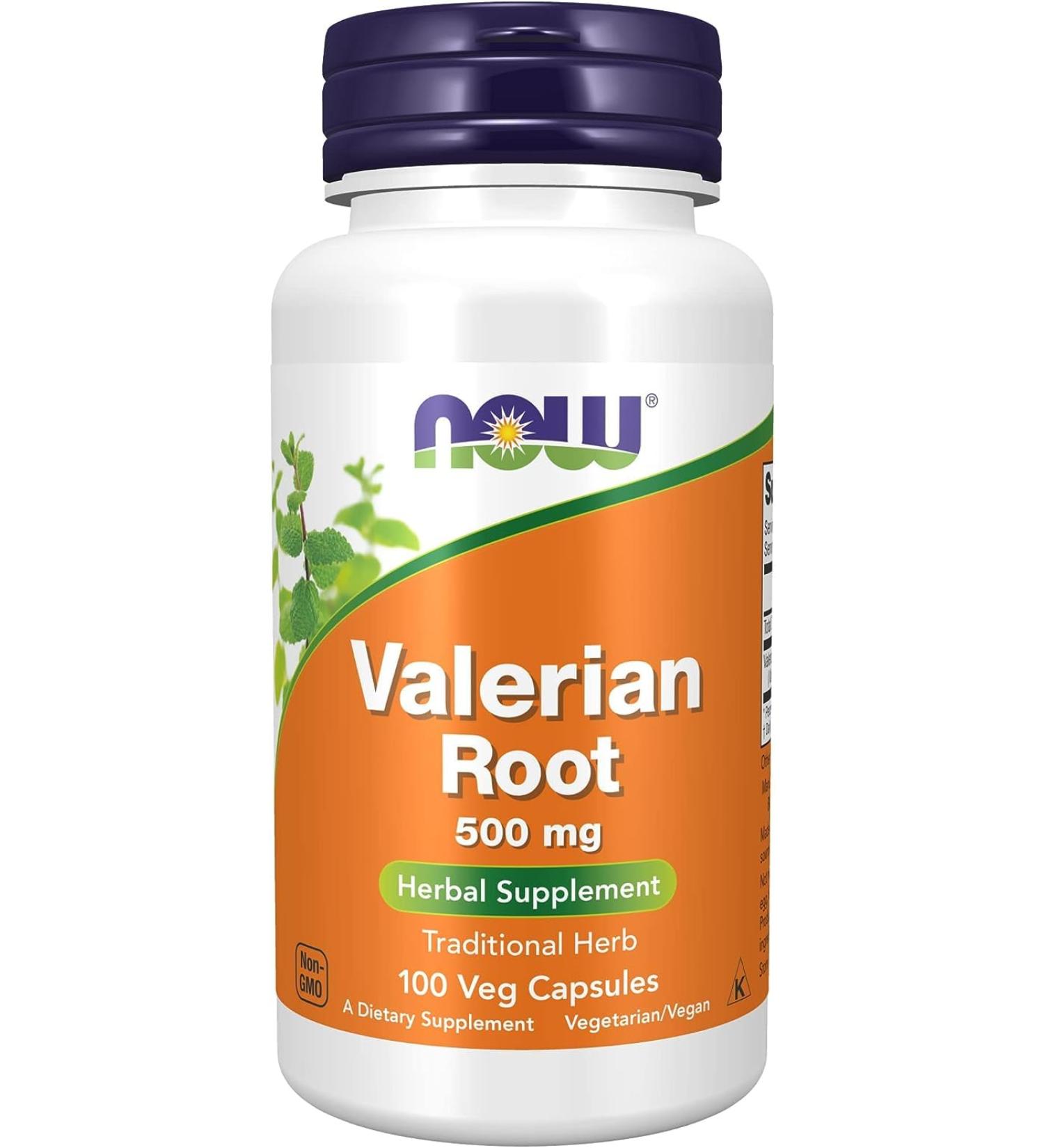 NOW Supplements Valerian Root 500mg Capsules 100 Count - Buy Online on GoSupps.com