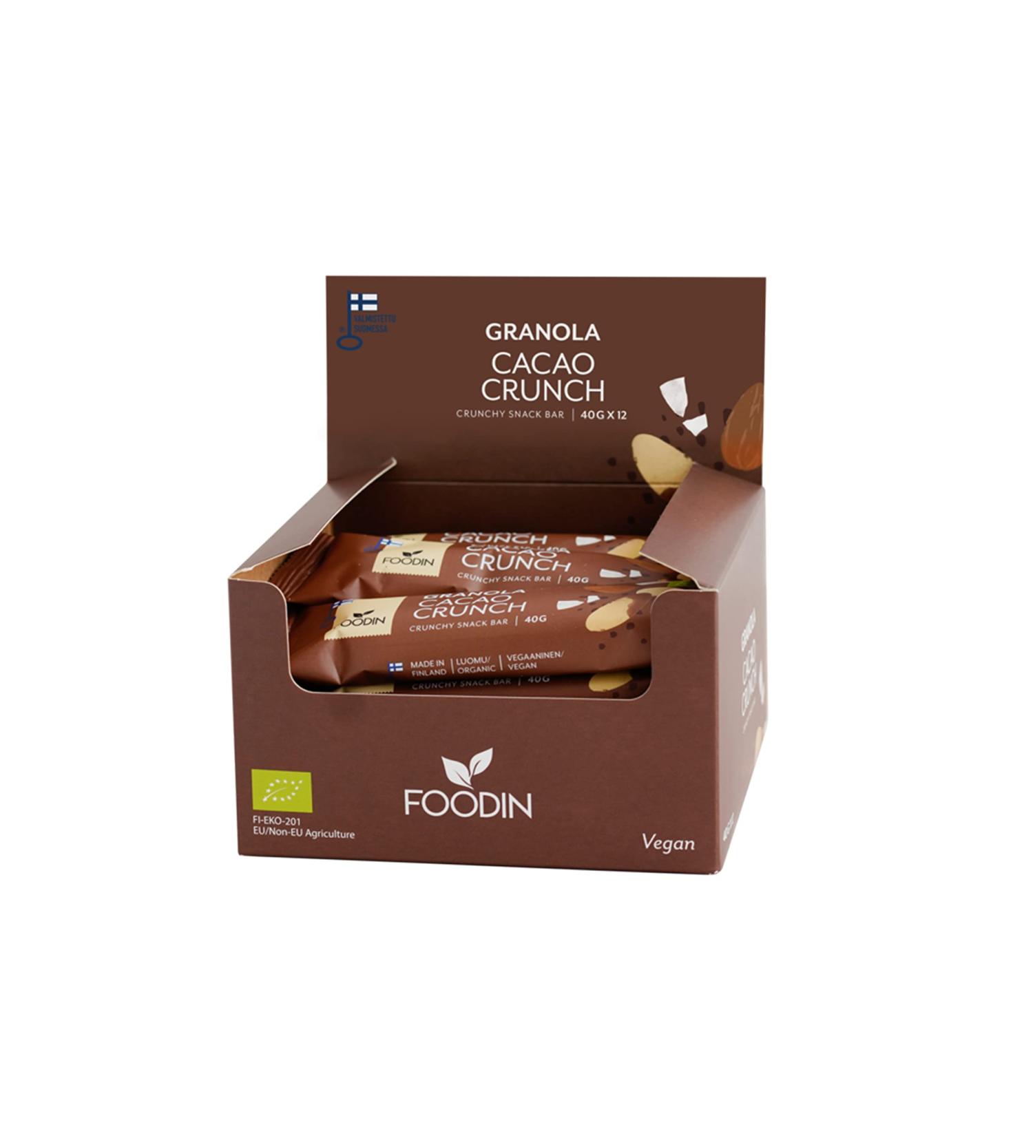  FOODIN FOODIN 12 Pack Cereal Bars Nut Mix Candy & Snacks 100% Organic Gluten Free & Dairy Free for Healthy Snacks - Chocolate Cocoa Crunch (12 X - Buy Online on GoSupps.com