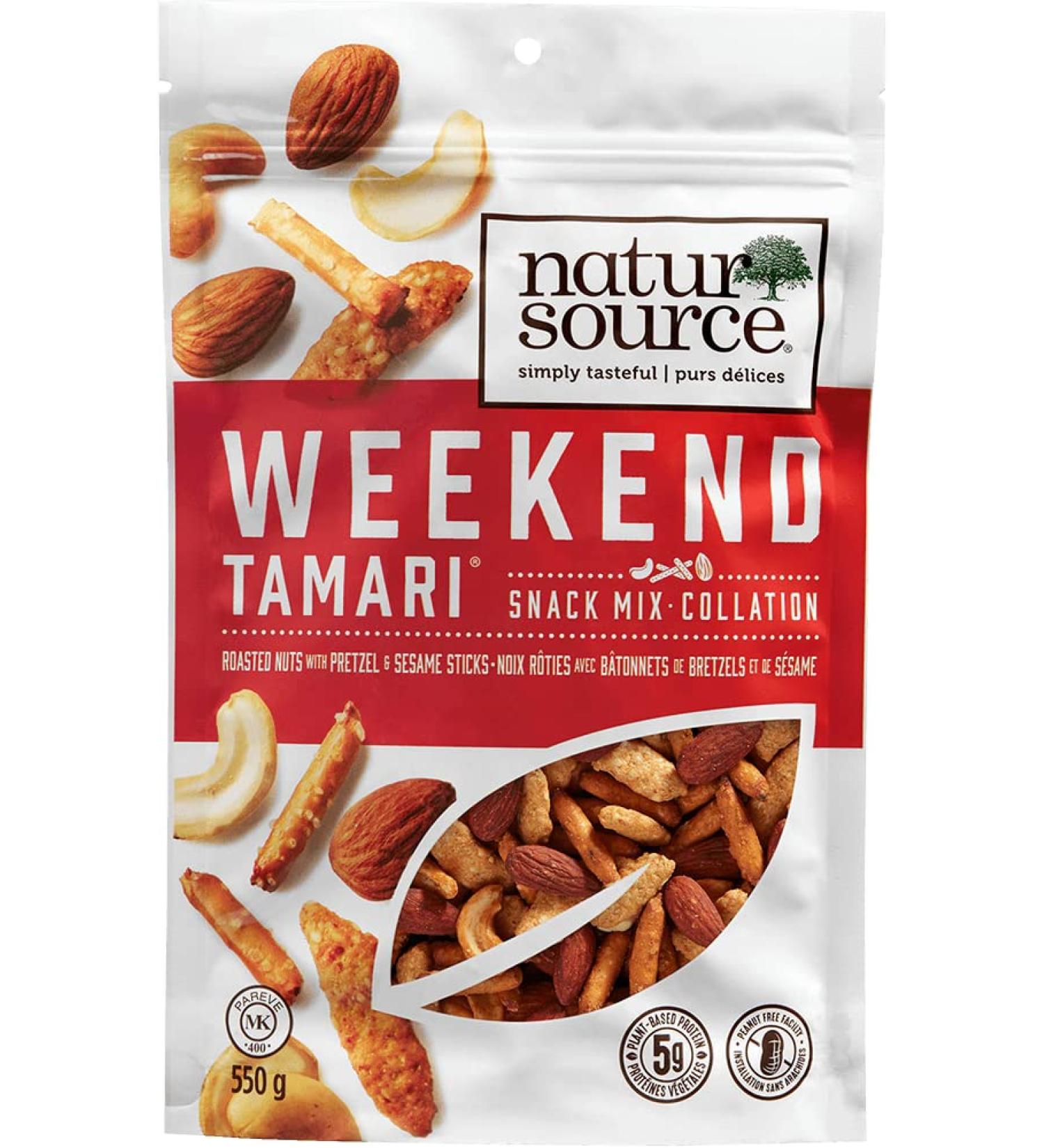 naturSource Artisanal Weekend Tamari Snack Mix Made in Canada Value Size Re-Sealable Pack (550 g) - Buy Online on GoSupps.com