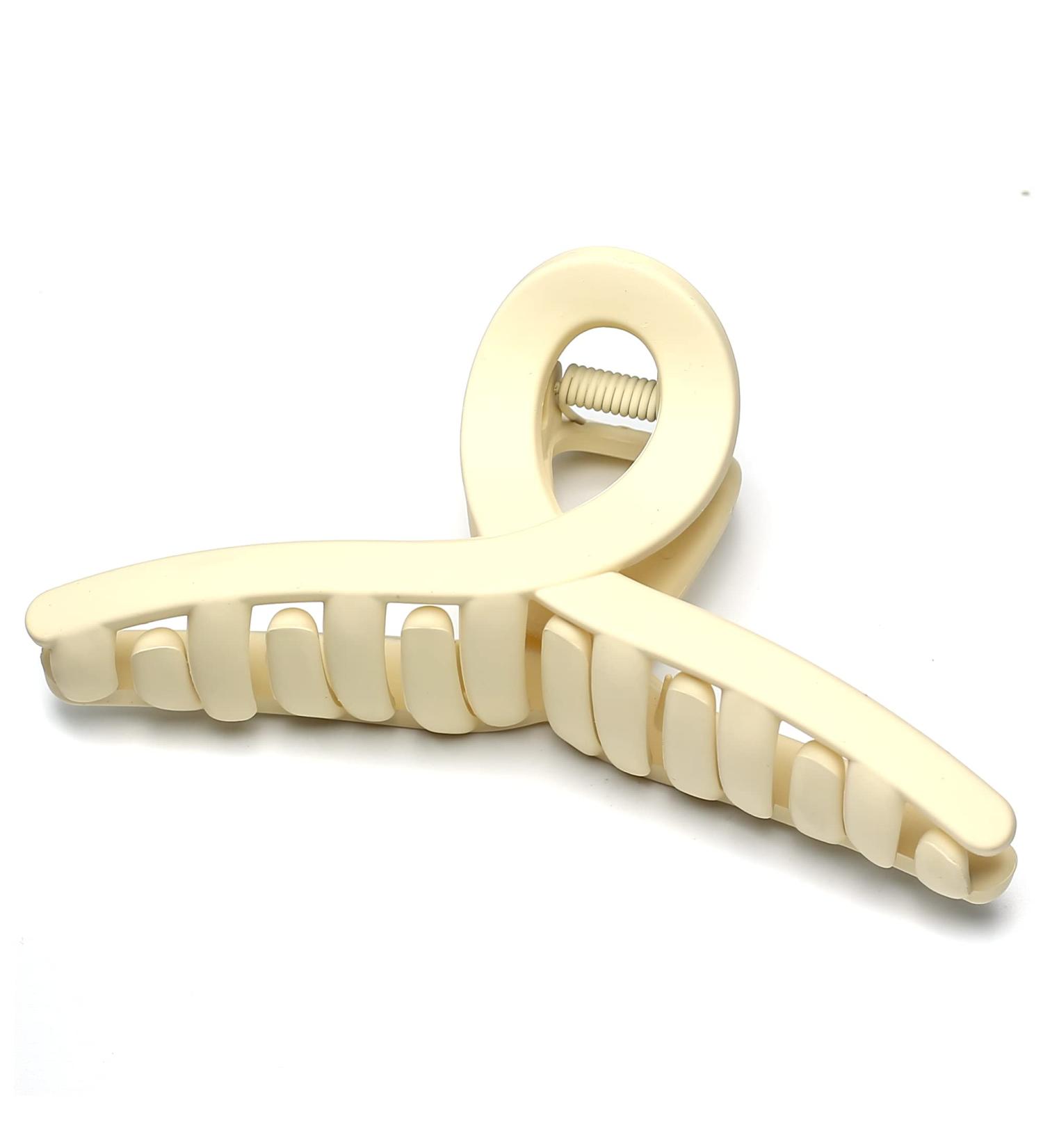 Large Matt Cross Hair Clip 13 cm Beautiful Women's Hair Clip Headpiece Elegant Hair Accessory (Cream) - Buy Online on GoSupps.com