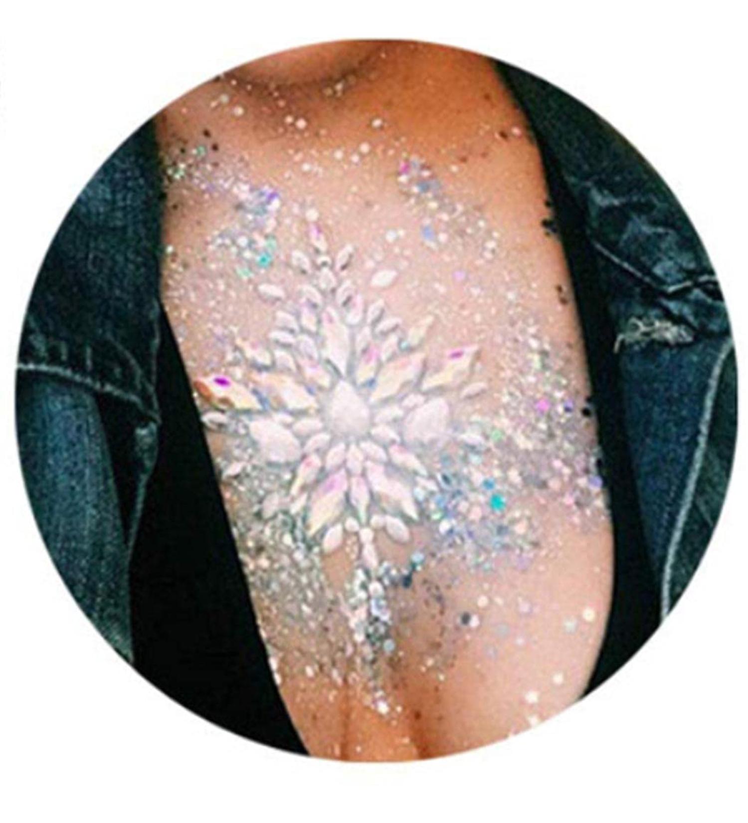 Ludress Festival Mermaid Crystal Body Stickers - Rhinestone Chest Jewels for Women and Girls - Buy Online on GoSupps.com