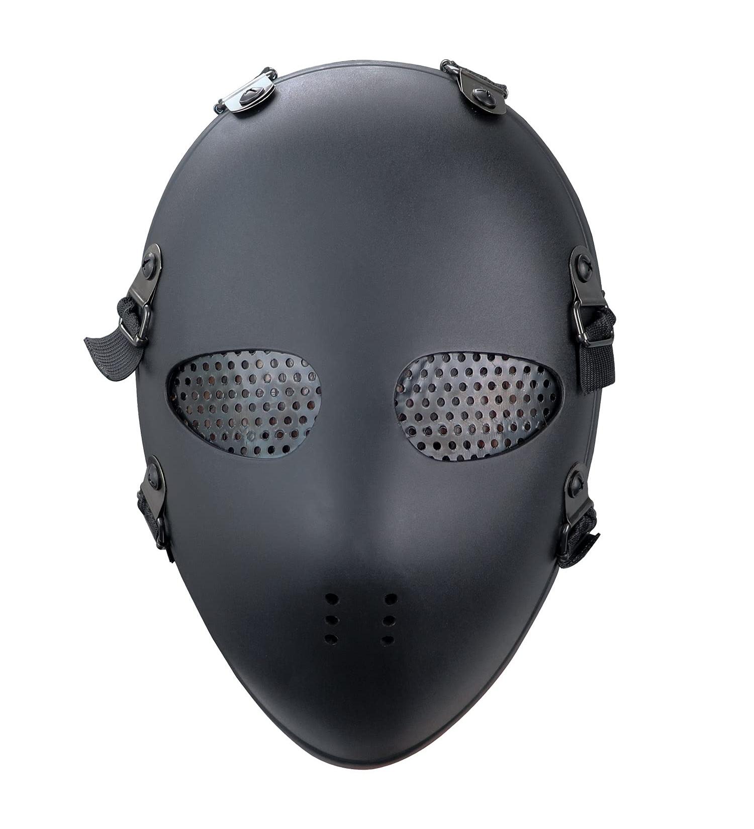 Classic Style Tactical Airsoft Paintball Mask - Black | Head Protective Gear for War Game Shooting | Field Hunting Military Accessories - Buy Online on GoSupps.com