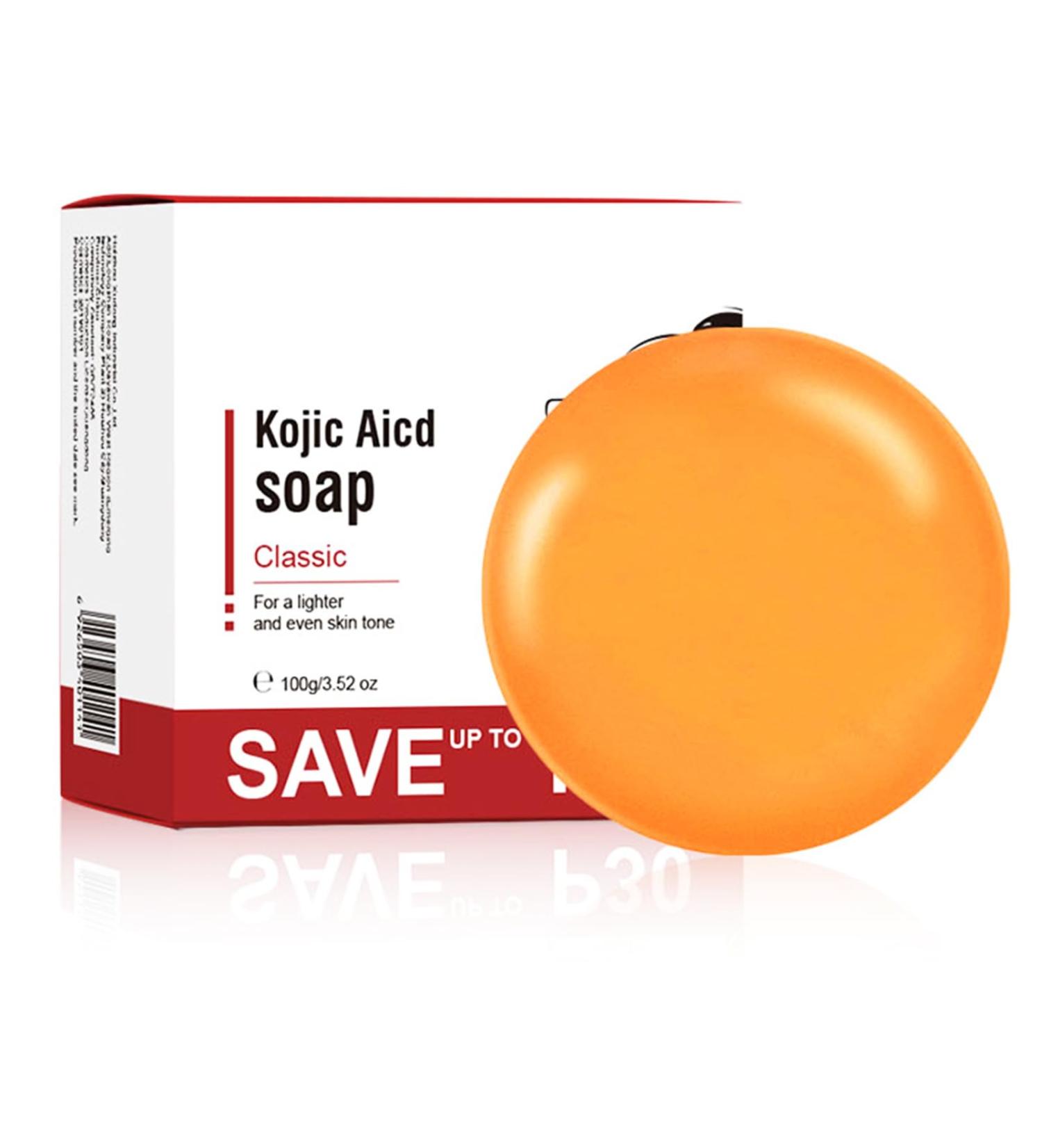 Kojic Acid Soap Vitamin C Soap - Soap Bar for Deep Facial & Body Skin Cleaning - Organic Soap with Kojic Acid - Gentle Natural Soap - Even Tone Restore Radiance Complexion Reduce Pigmentation - Buy Online on GoSupps.com