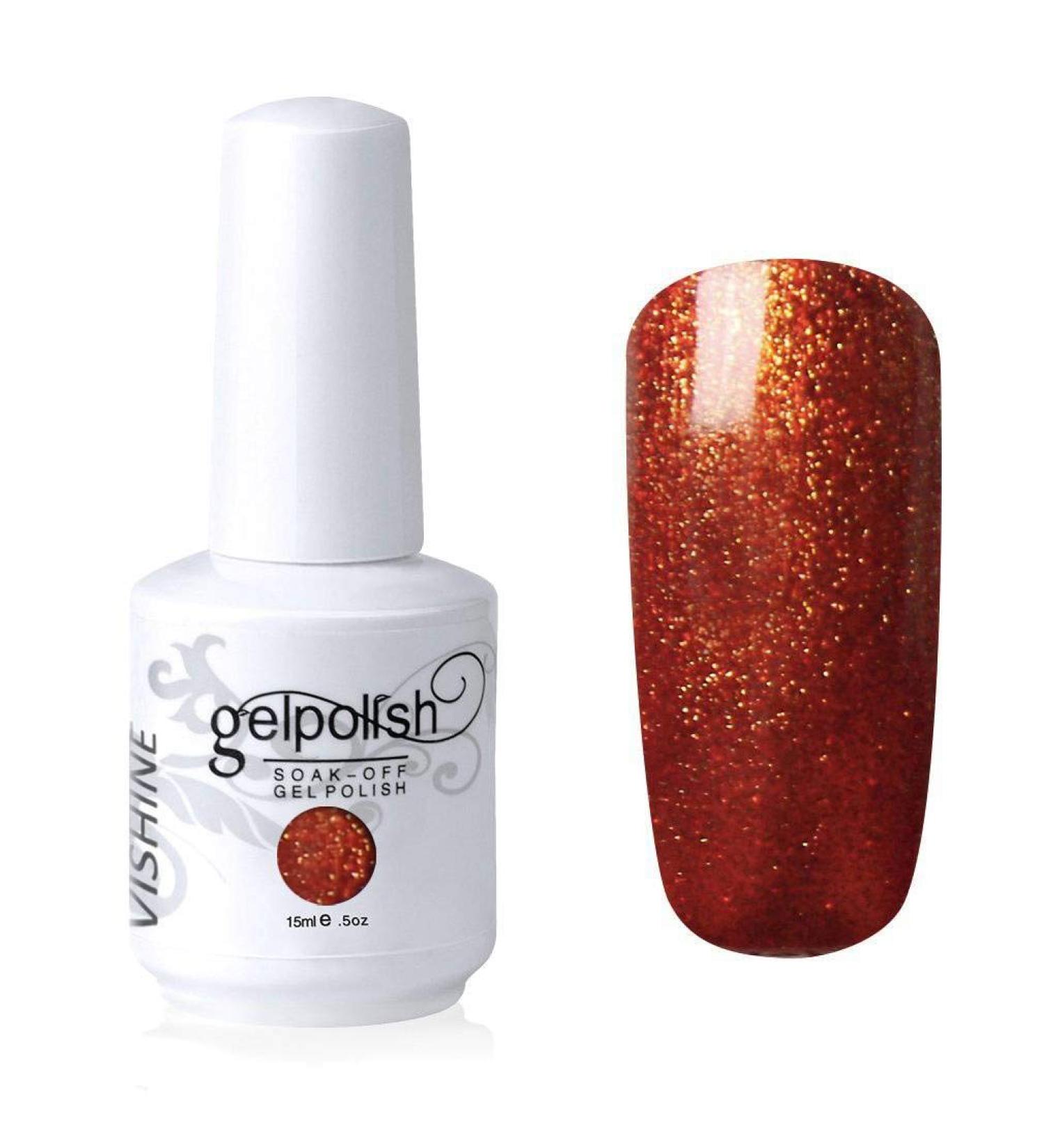 Vishine Nail Salon UV Manicure Polish Soak Off Gel Polish Nail Art Pearl Brown(665) #665 - Buy Online on GoSupps.com