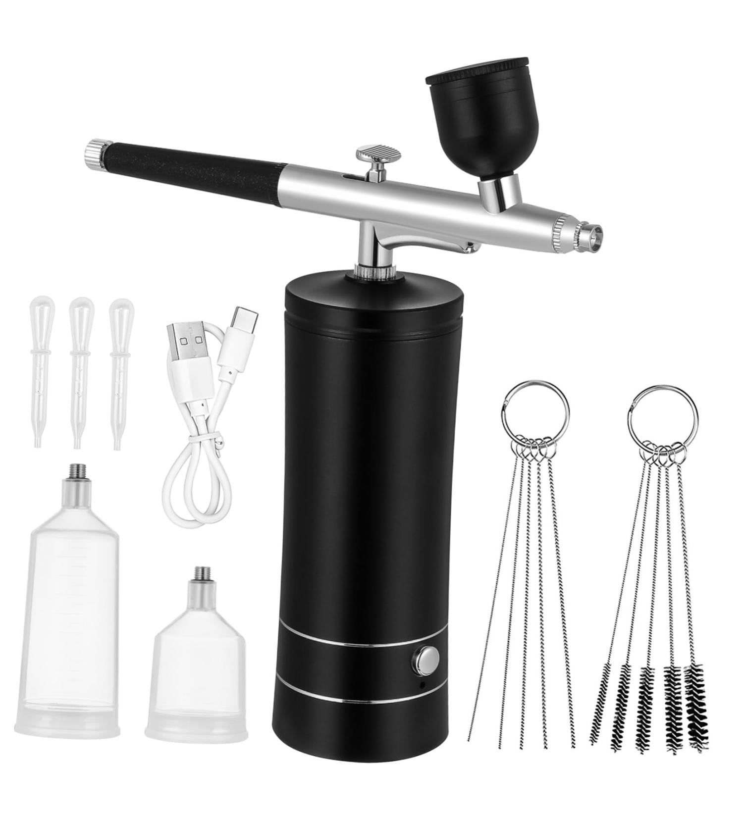 Mikinona 1 Set Air Brush for Nails Airbrush Kit with Compressor Cake Decorating Tool Nail Kit Spray Cordless Airbrush Kit Oil Paint Airbrush Paint Manicure Charging Cable Aluminum Alloy 12.00X4.20X4.20CM Picture 1 - Buy Online on GoSupps.com