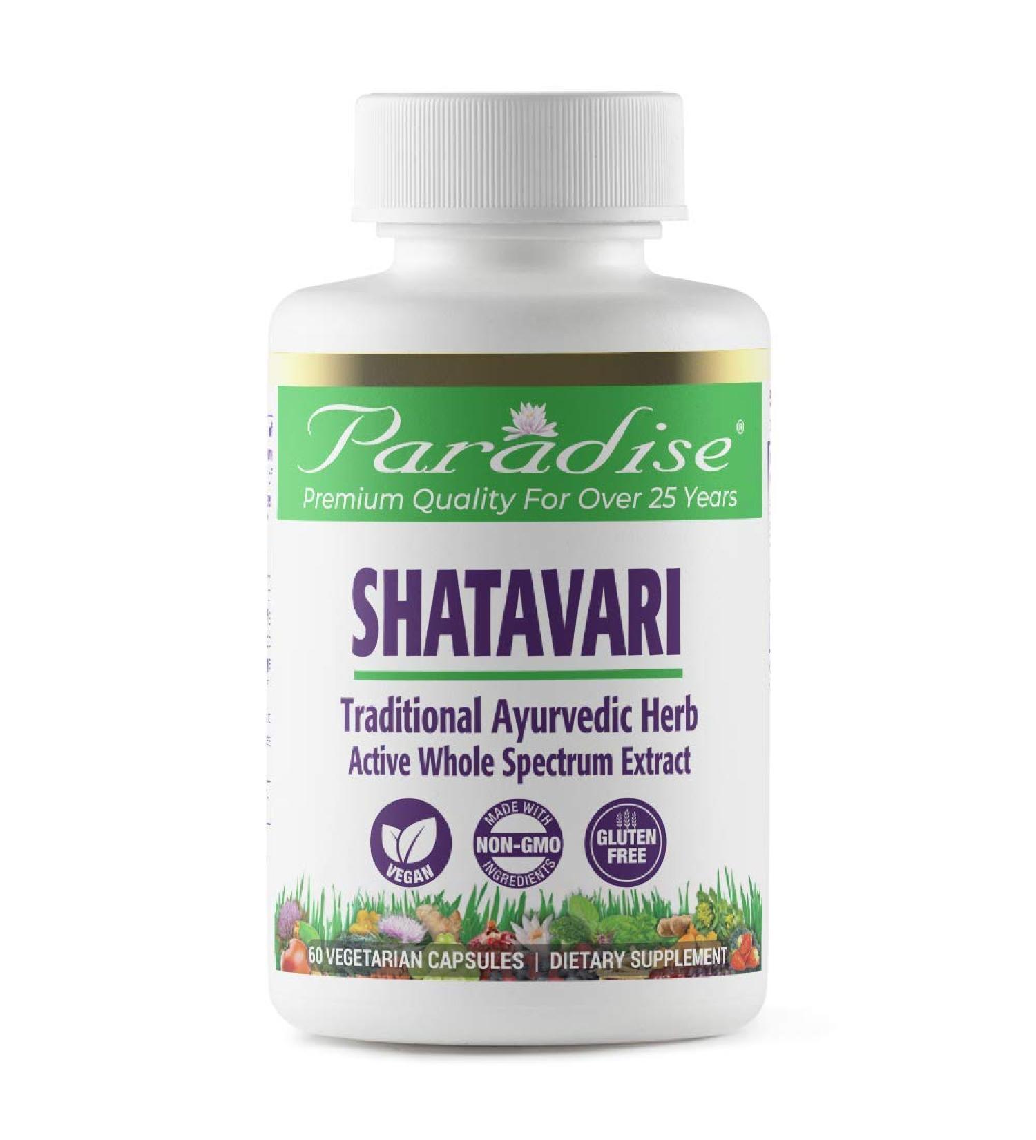 Paradise Herbs Shatavari 60 Veg Capsules | Boost Hormonal Balance & Wellness - Buy Online on GoSupps.com