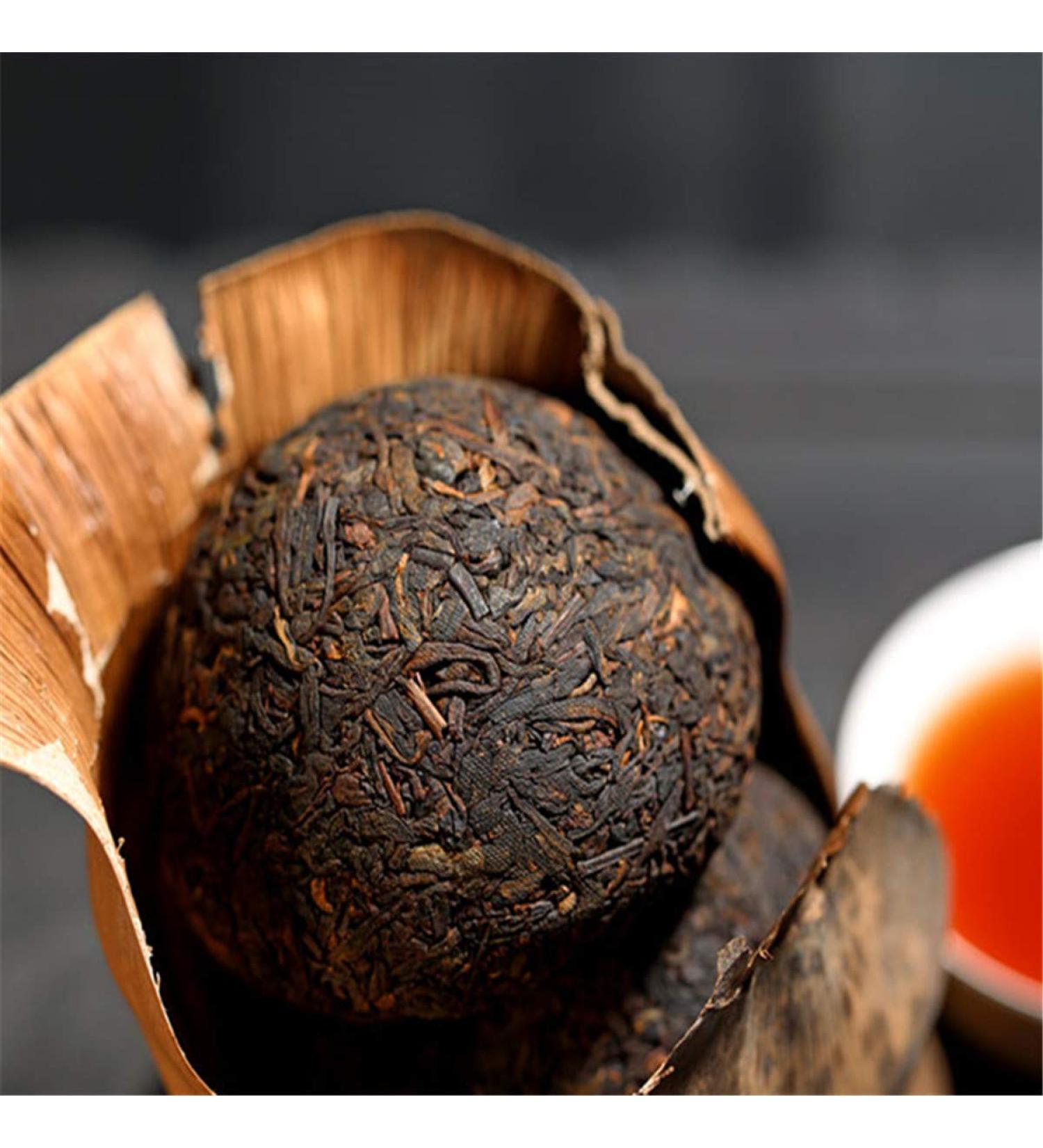 Helloyoing Pu-Erh Tea 500g - Riper & Healthy Chinese Black Tea | Premium Old Puer Boiled Shu Cha for Wellness - Buy Online on GoSupps.com