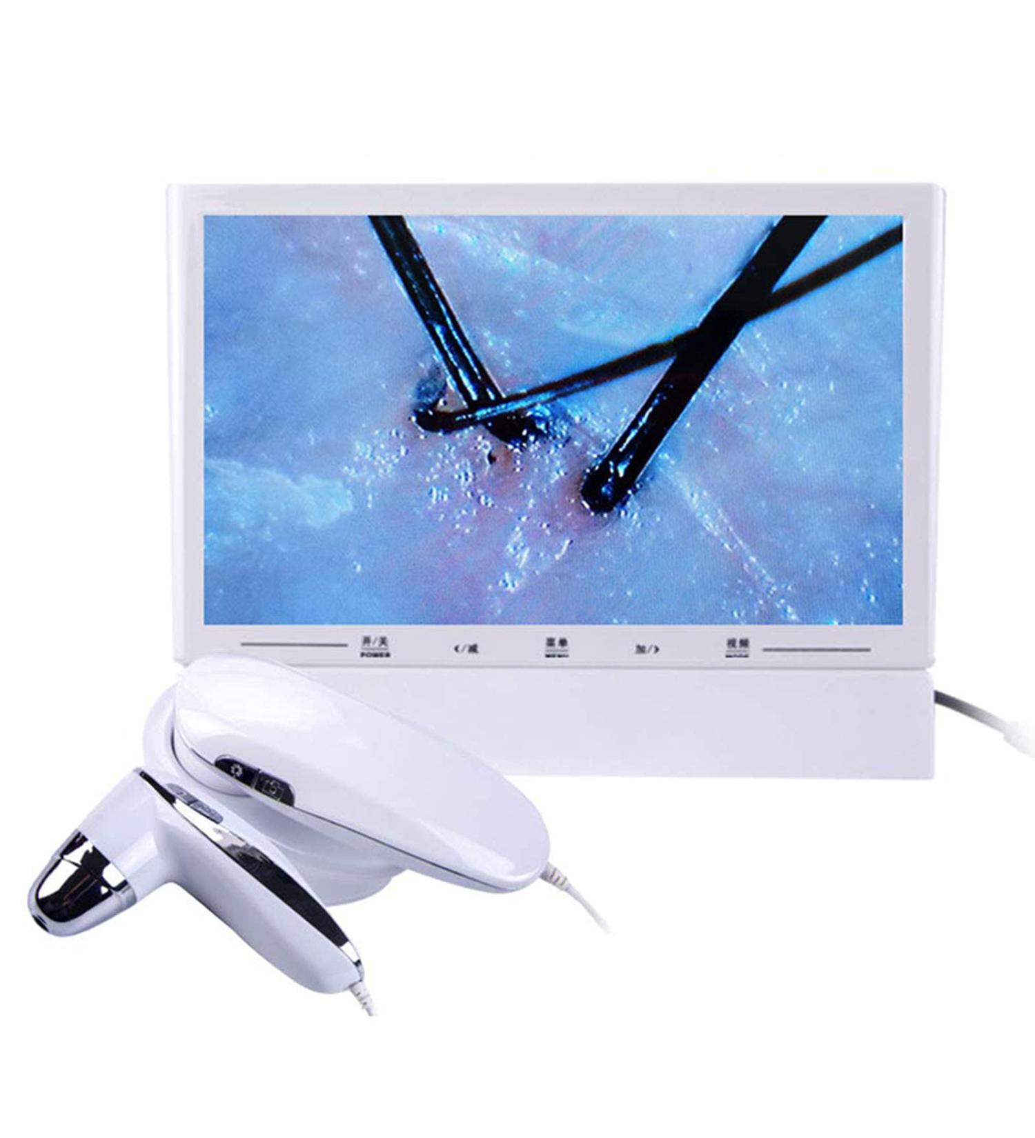 Skin Hair Scalp Detector - Hair Follicle HD LCD Screen Microscope - Hair Follicle Facial Skin Oil Moisture - Tester Skin Health Detection Machine - Buy Online on GoSupps.com