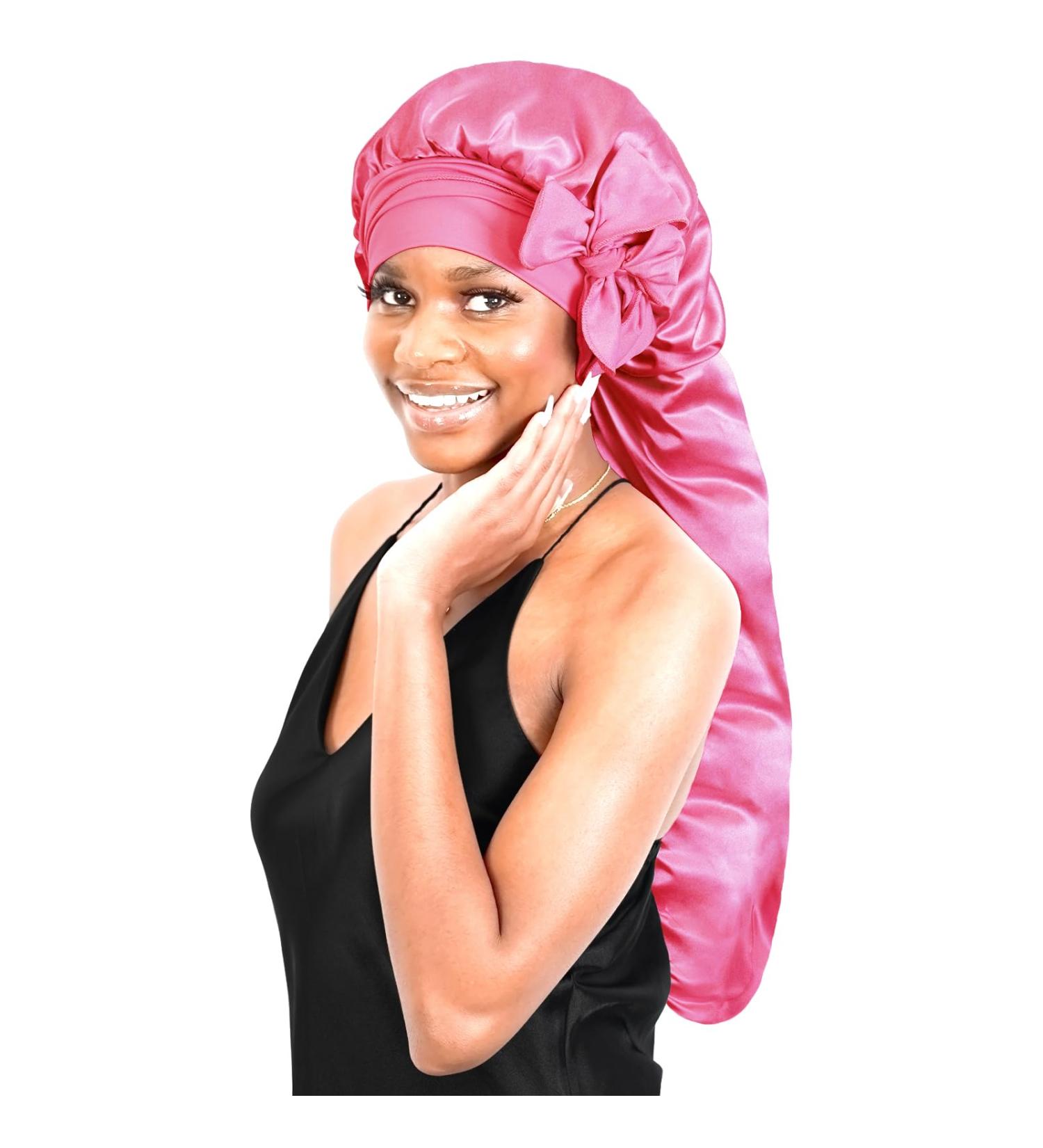 Bonnet Queen Satin Silk Sleeping Cap for Women - Adjustable Night Hair Care & Protection for Curly Long Hair | Mr. Motors - Buy Online on GoSupps.com