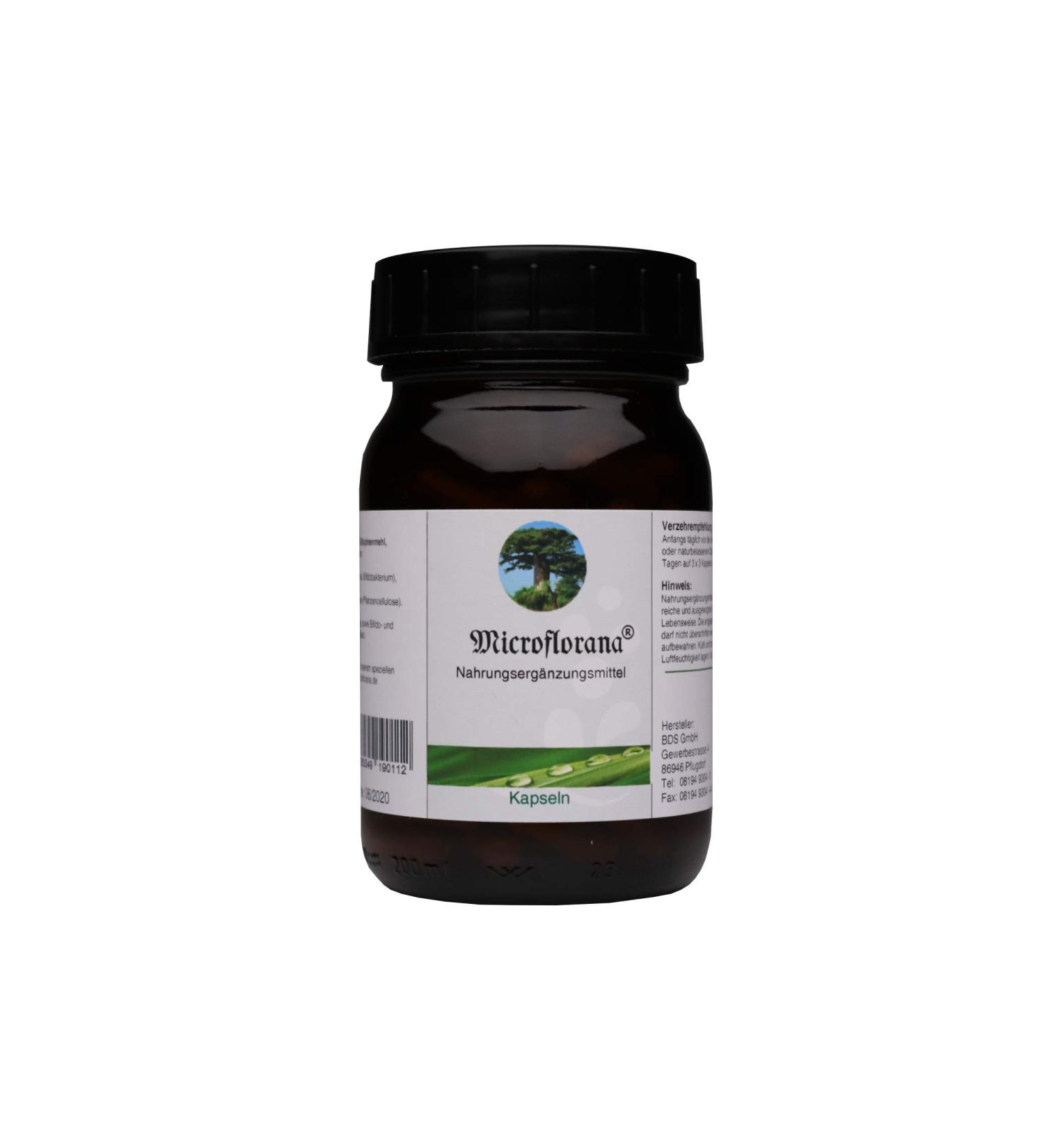 Buy Microflorana - 120 Vegan Capsules with Bifido & Lactobacilli | Probiotics for Gut Health - International Shipping Available - Buy Online on GoSupps.com