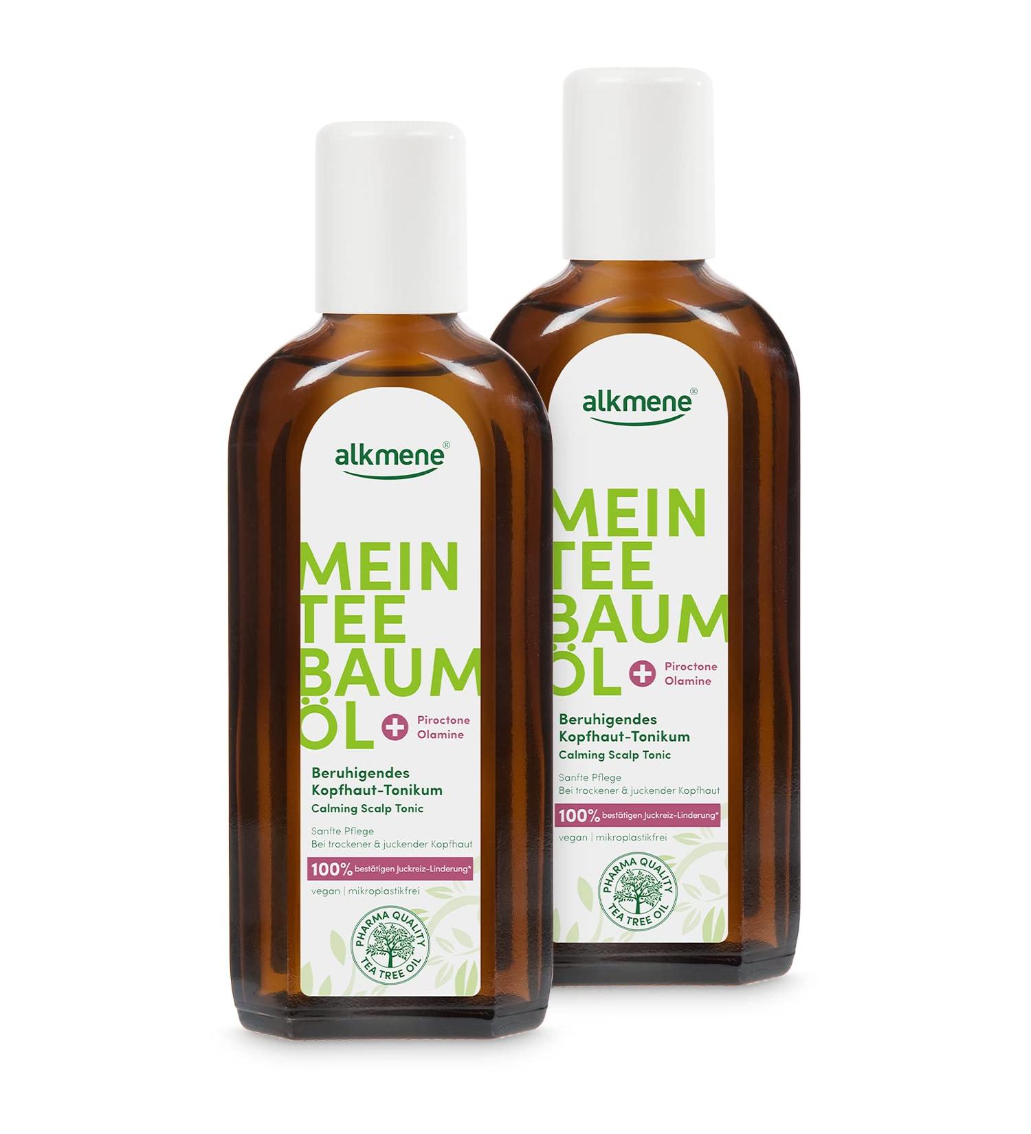 Alkmene My Tea Tree Oil Scalp Tonic 2x250ml - Natural Itching Relief Vegan & Climate Neutral | Soothing Hair Tonic for Dry & Itchy Scalp - Buy Online on GoSupps.com