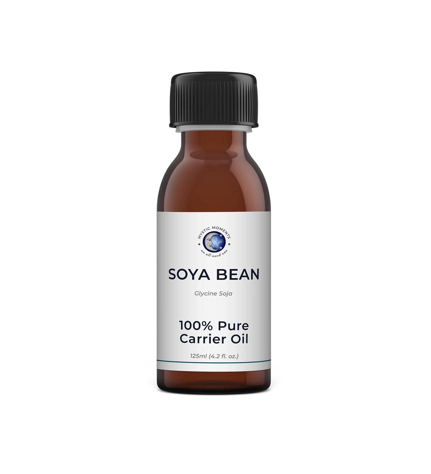 Mystic Moments Soybean Carrier Oil 250ml | Pure Natural Oil for Hair Face Nails Aromatherapy & Massage - Vegan GVO - Buy Online on GoSupps.com