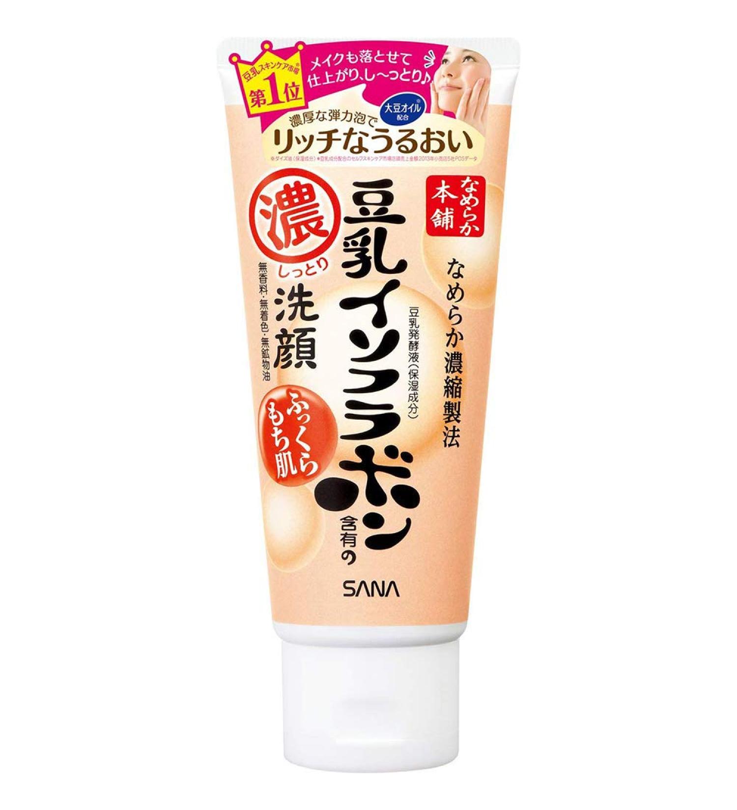 Nameraka Honpo Sana Nameraka Honpo Soy Milk Isoflavone Cleansing Face Wash Moist - 150 g (Green Tea Set)