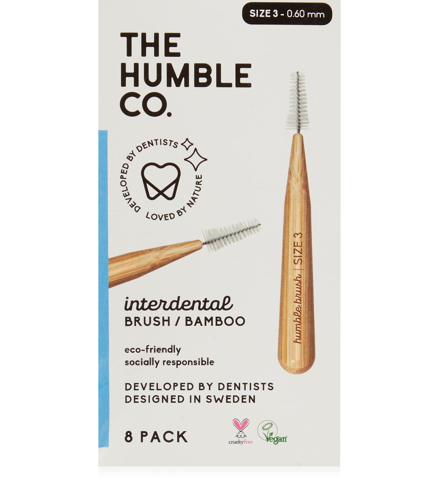 Humble Brush Interdental Brush - Eco-Friendly Bamboo Size 3 8 Pieces | International Shipping Available - Buy Online on GoSupps.com