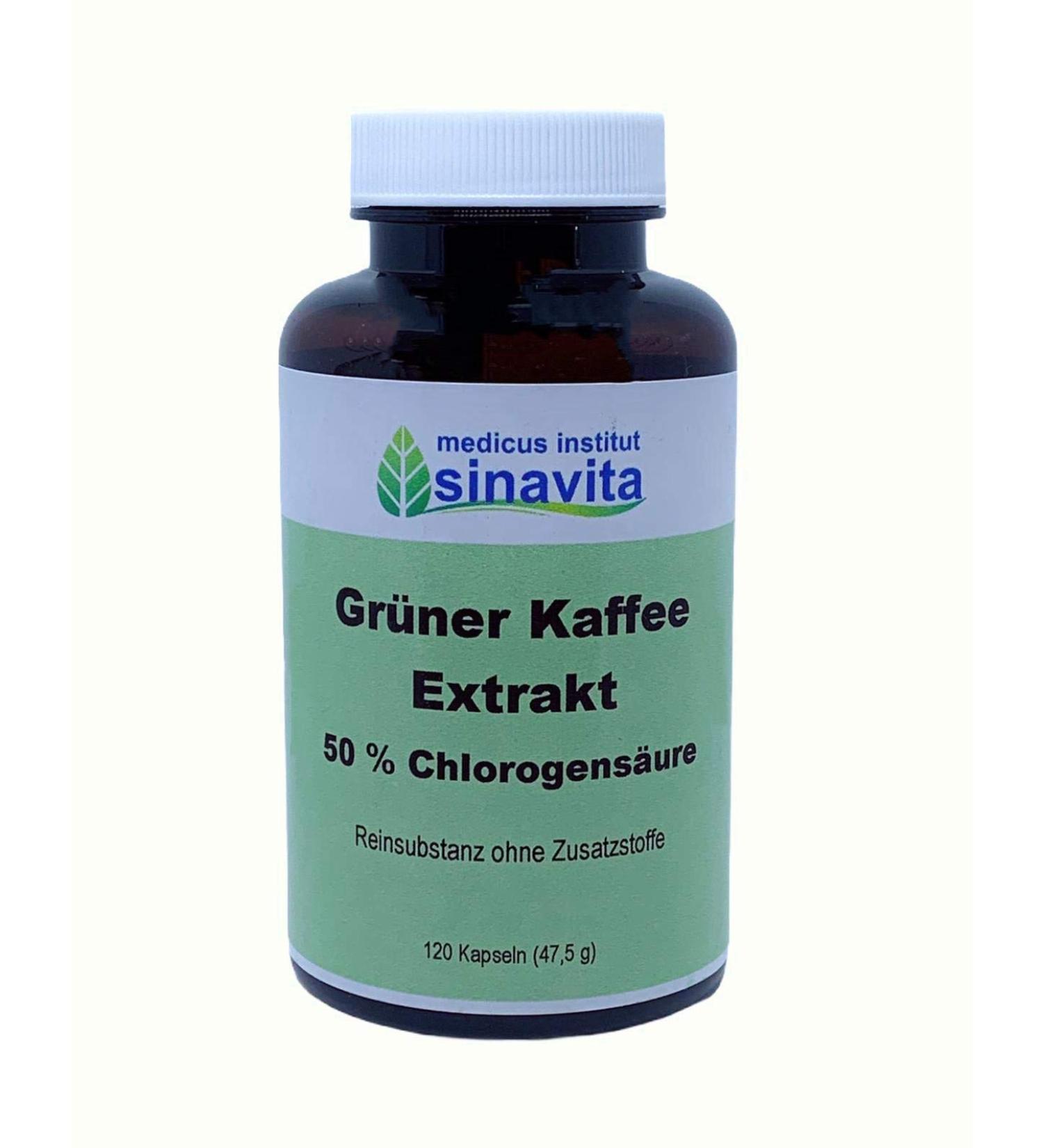 Green Coffee Extract 300 mg - 50% Chlorogenic Acid 120 Vegetarian Capsules Pure & Additive-Free Made in Germany - Buy Online on GoSupps.com