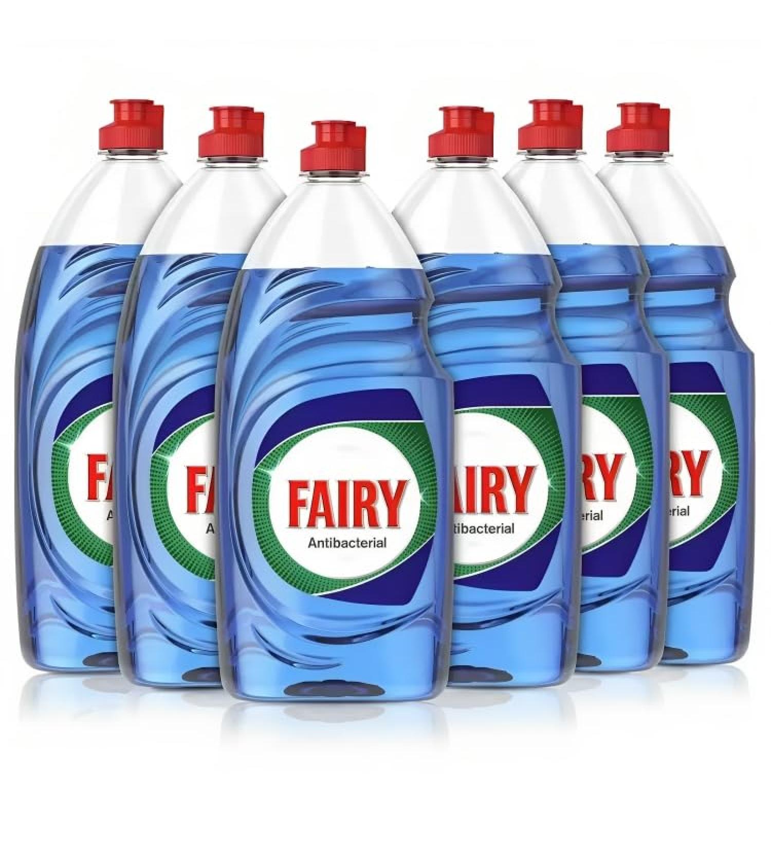 Fairy Platinum Ecalyptus Antibacterial Washing Up Dishwashing Soap Liquid - Lasts 50% Longer - New And Improved Formula - (6x870ml) 145 ml (Pack of 6)