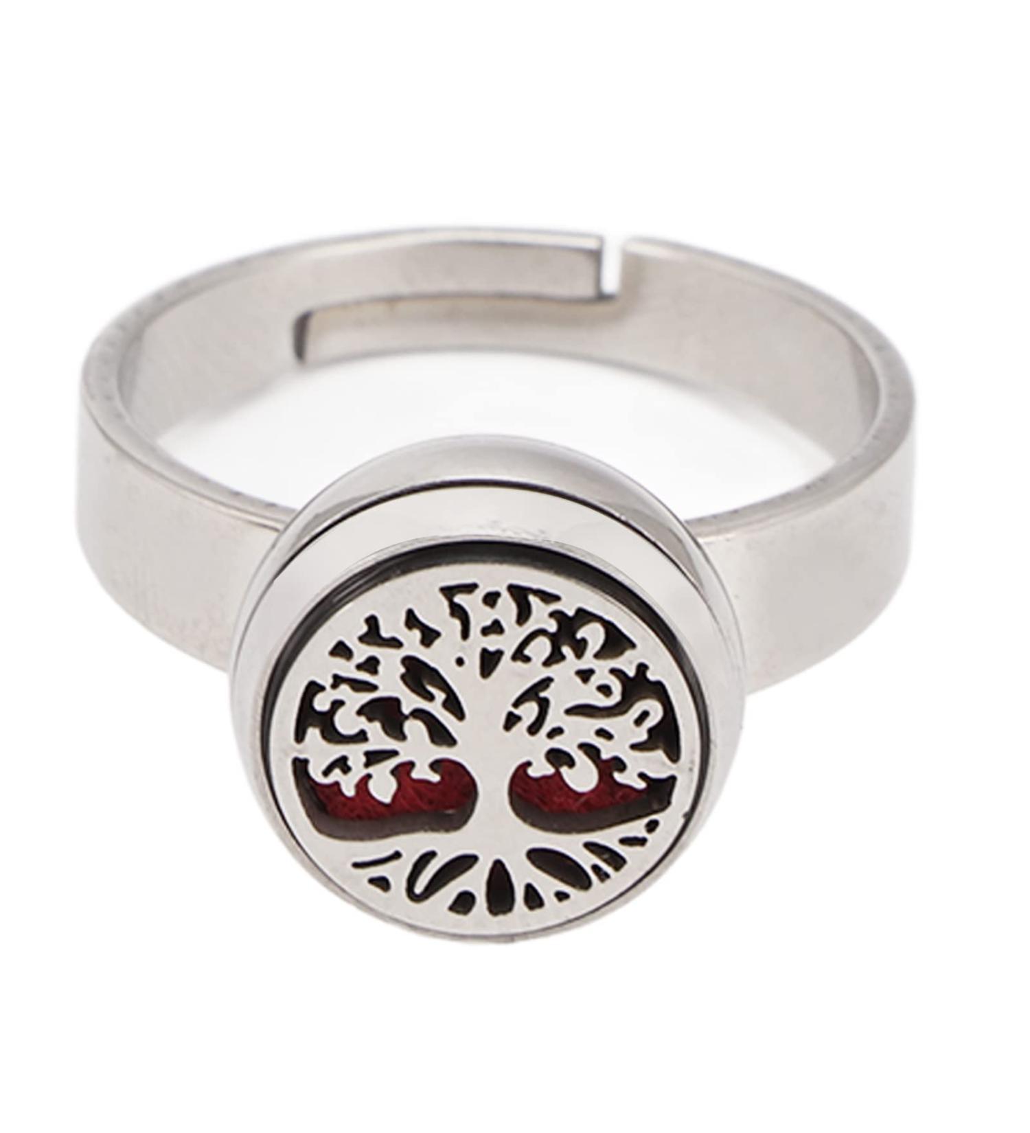 Buy Asixxsix Stainless Steel Diffusorring - Adjustable Aromatherapy Jewelry for Essential Oils - Portable Diffuser for Women & Girls - Perfect Gift Idea - Buy Online on GoSupps.com
