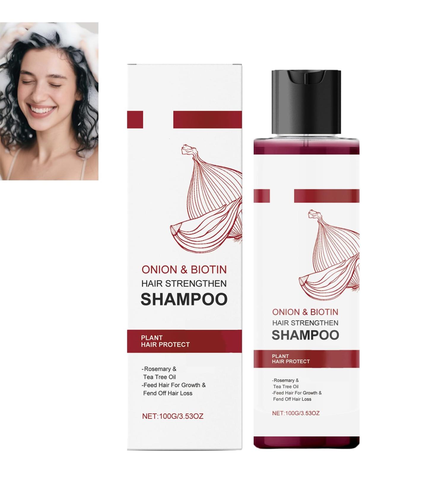  homomdy Onion oil shampoo with biotin onion and rosemary shampoo improves hair loss and reduces breakage thickens thinning hair deep cleanses (1 pc) - Buy Online on GoSupps.com