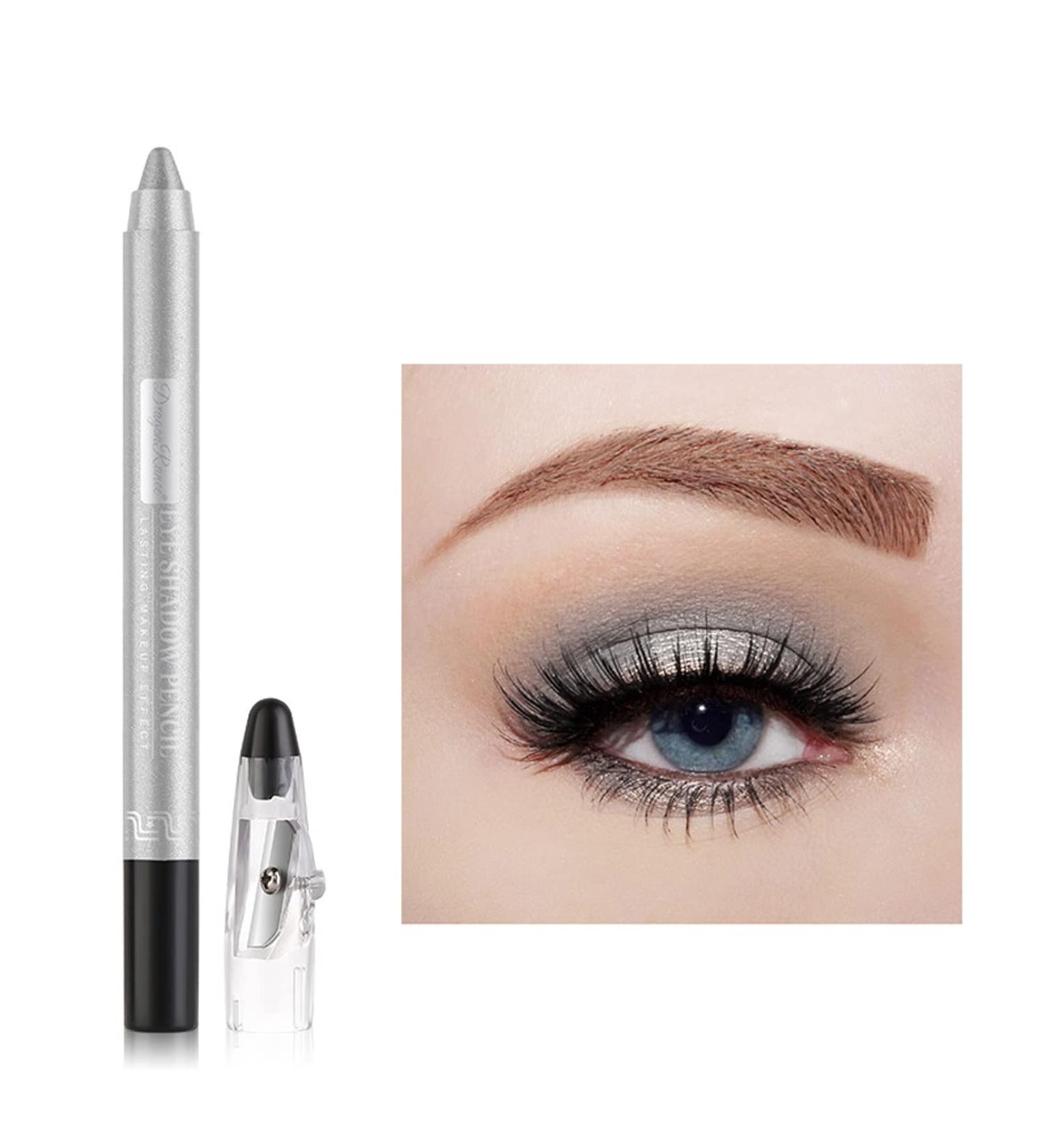 Waterproof Eyeshadow Pen Stick - Shimmer Cream Eye Shadow Pencil (Pearly Grey) - Buy Online on GoSupps.com