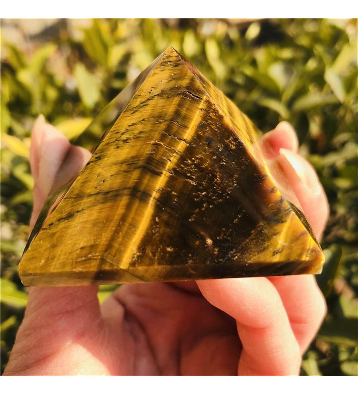Stone Crafts Natural Stone Mine Crystal Tiger Eye Stone Pyramid Home Decor Wicca Wheel Pulse Heal Stone Crystal Reiki (Size : 4cm) - Buy Online on GoSupps.com