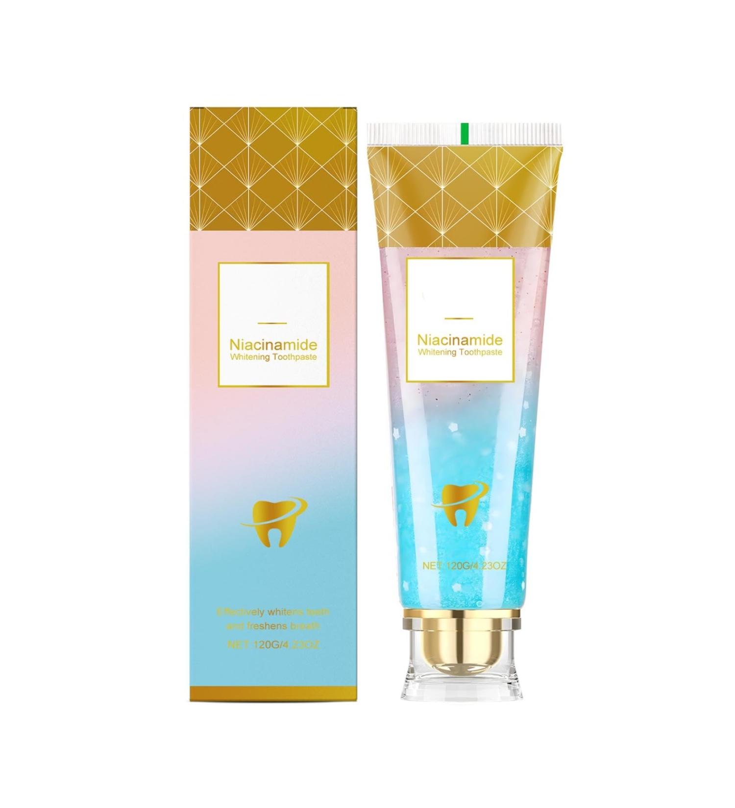  G n rique Niacinamide Whitening Toothpaste Whitening Toothpaste Intense Stain Removal Nicotinamides Sparkling Toothpastes for Deep Cleaning Fresh Breath 120g (A 1PCS) - Buy Online on GoSupps.com