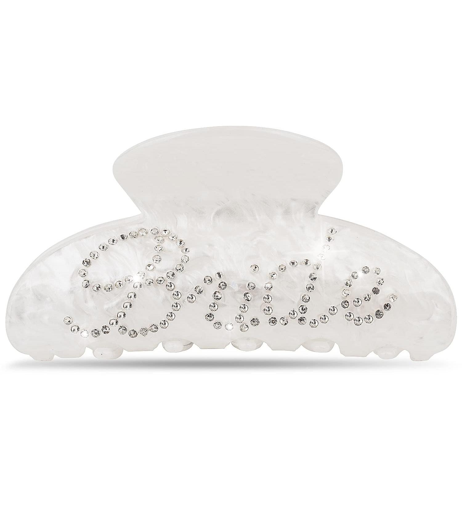 Bride Acrylic Hair Clip - Double-Side Rhinestone Bride Logo | Wedding & Bachelorette Hair Decorations - Buy Online on GoSupps.com