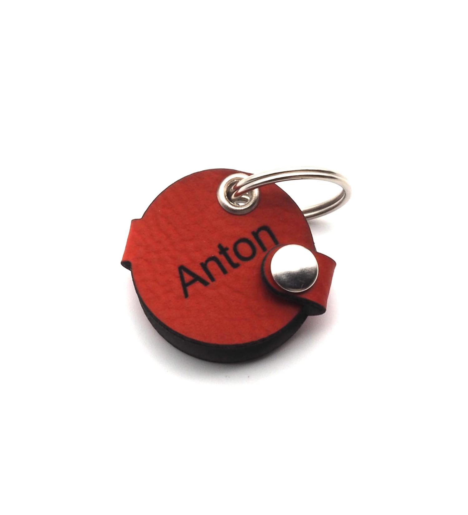 Copter Farm Dog Brand Bag | Engraved Leather Dog Collar | Customizable Red Round Design | Art & Real Leather - Buy Online on GoSupps.com