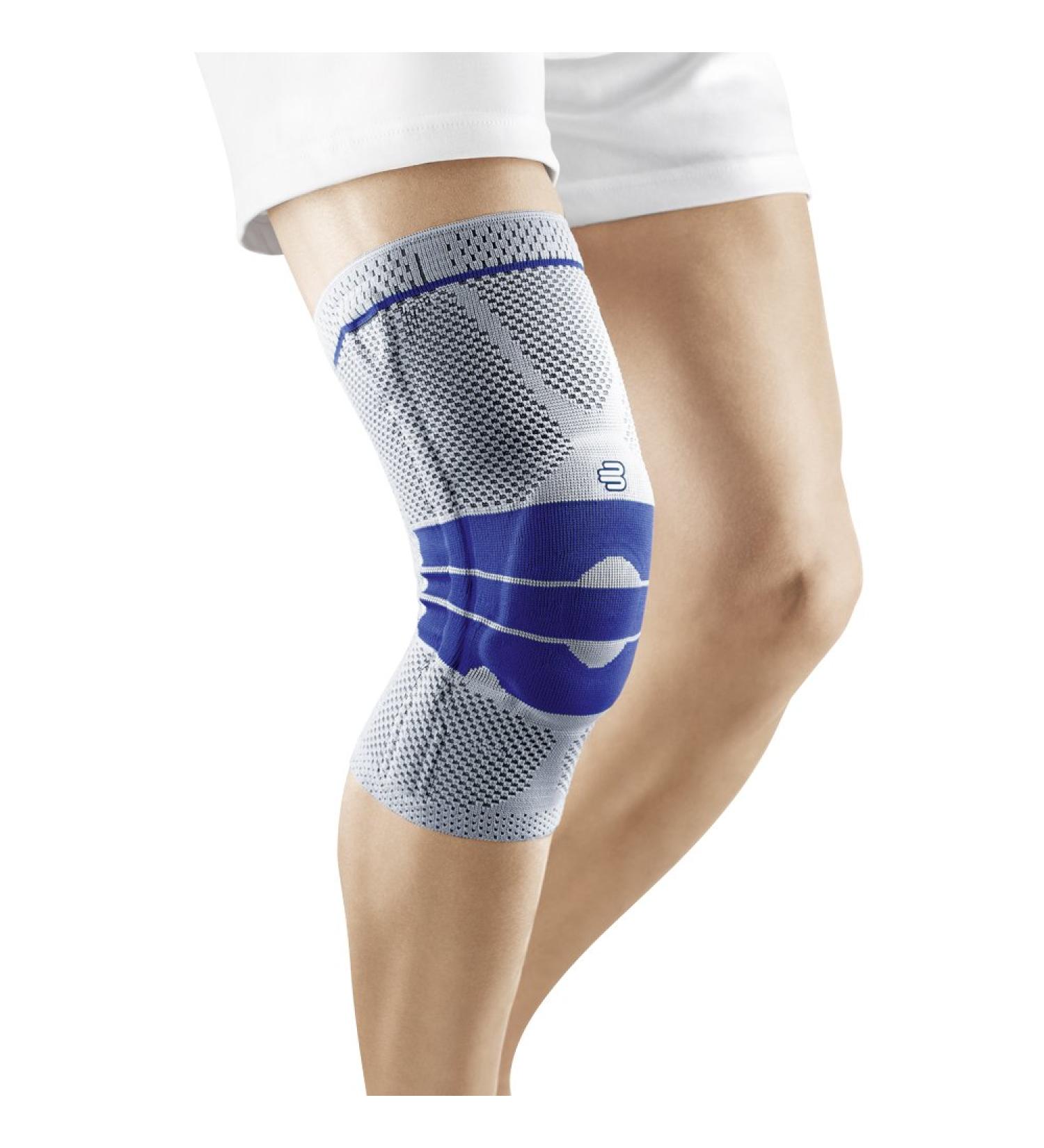Bauerfeind GenuTrain Knee Support - Padded Gray Kneecap Brace Size 0 for Optimal Comfort & Support | International Shipping Available - Buy Online on GoSupps.com