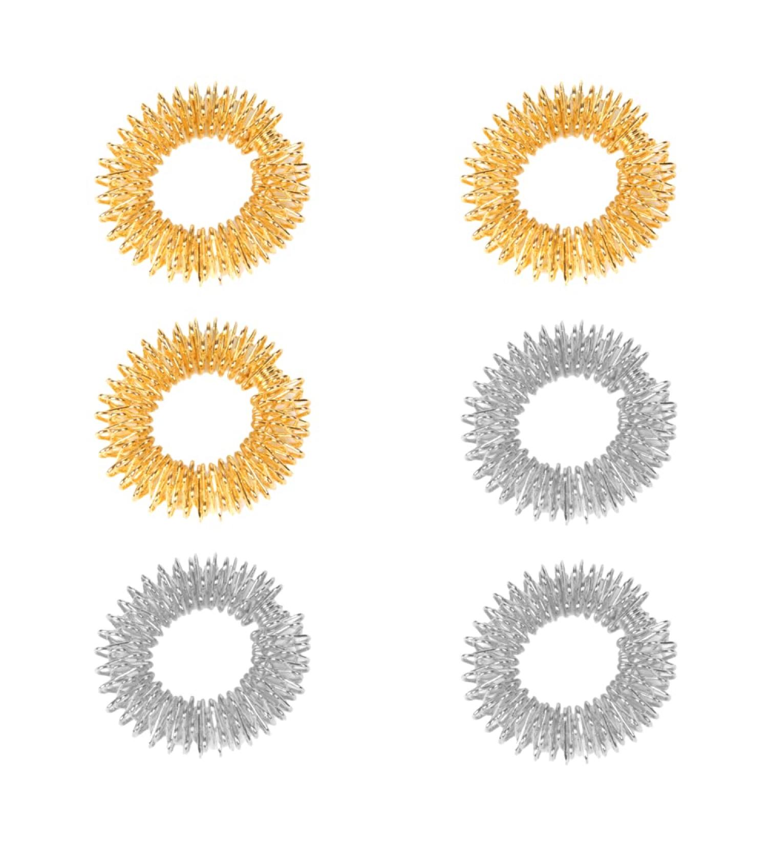 6-Piece Massage Rings Set - Acupressure Rings for Stress Relief - Ideal for Teens & Adults - Buy Online on GoSupps.com