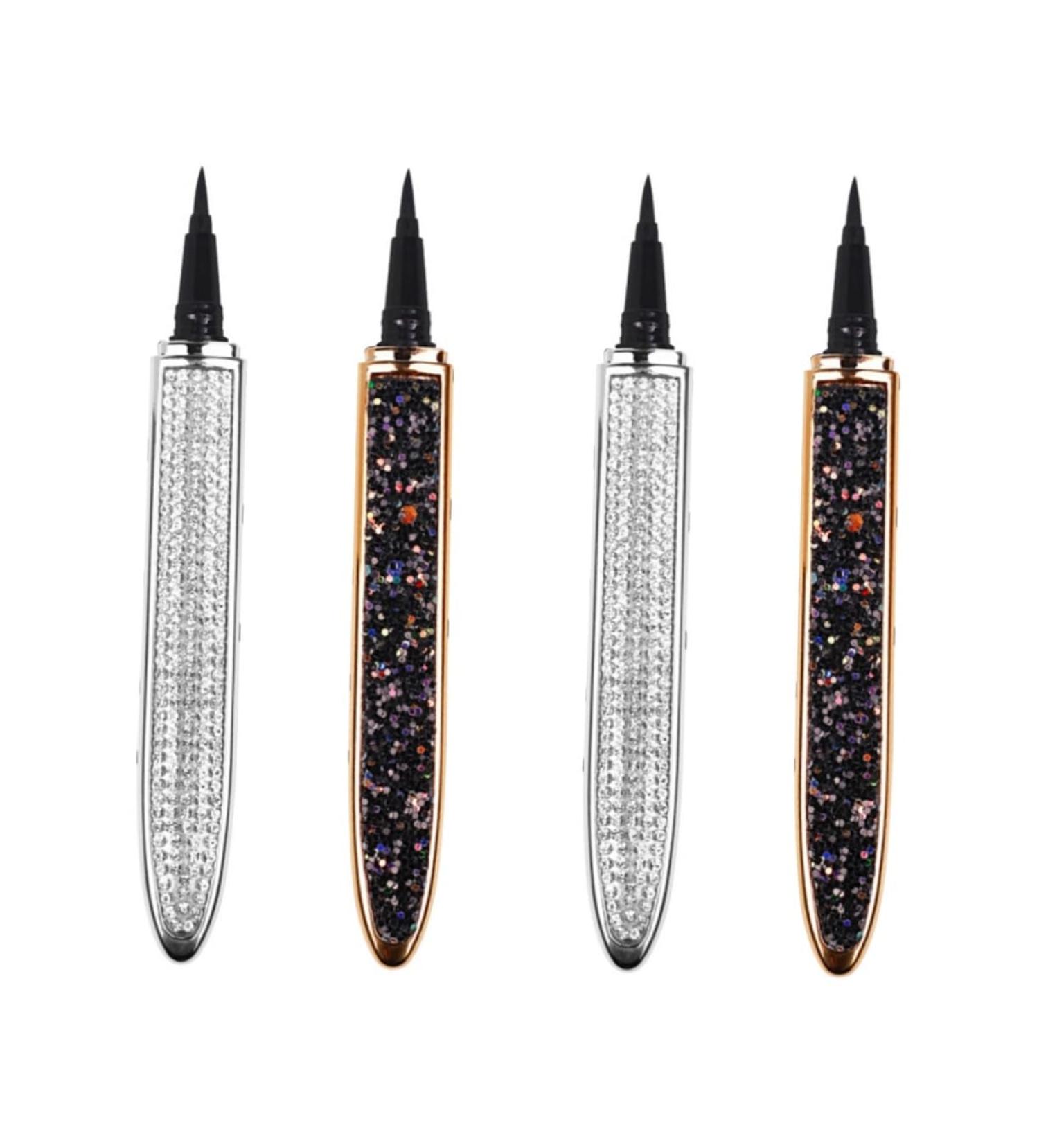 WOONEKY 4 Pcs Diamond Eyeliner Precise Eyeliner Waterproof Liquid Eyeliner Waterproof Eyeliners Black Silver - Buy Online on GoSupps.com