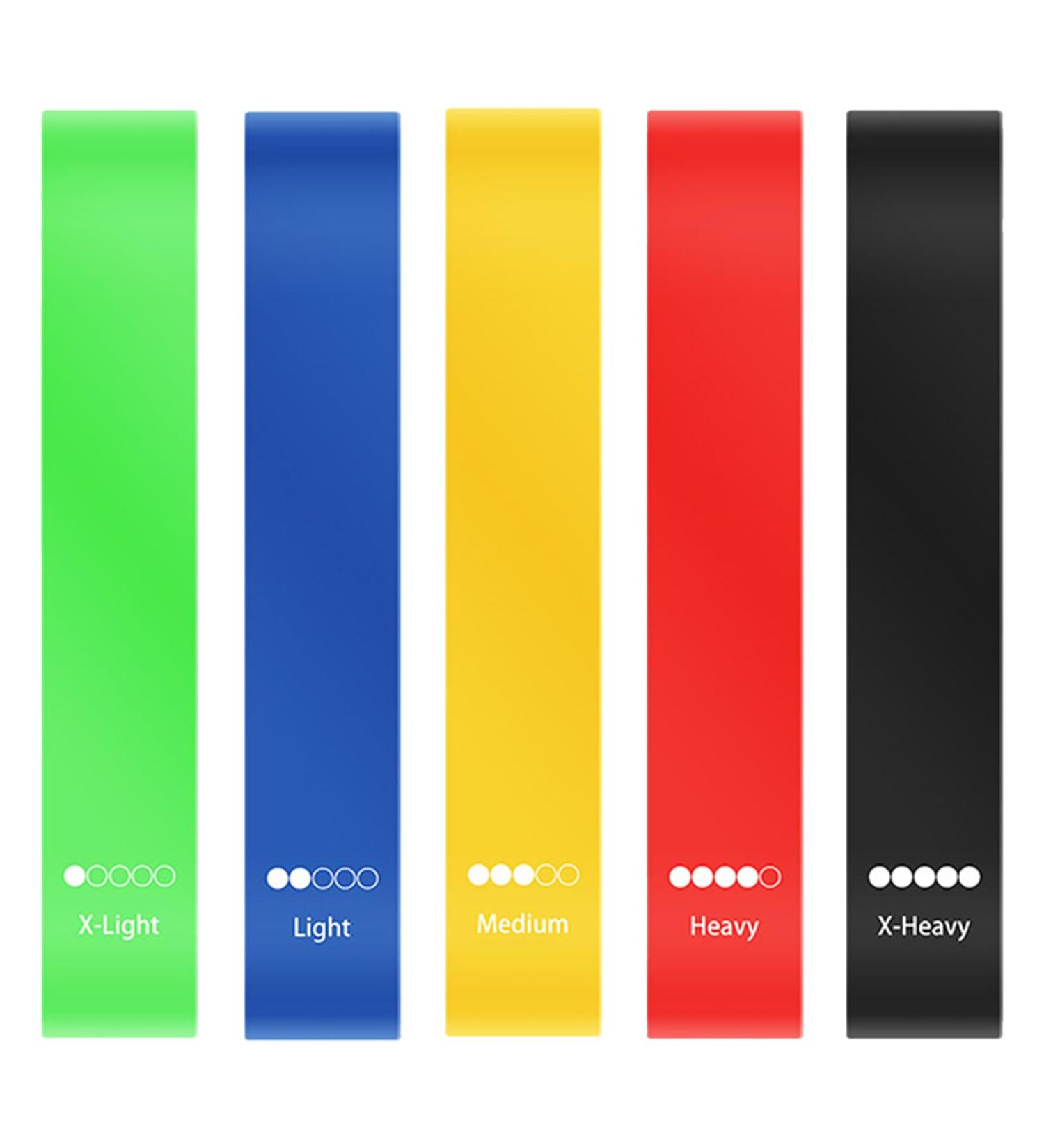 5 Pcs Resistance Bands Exercise Bands Resistance Bands Set with 5 Different Resistance Levels Training Elastic Bands Workout Bands Yoga Bands Gym Band Resistance Fitness Bands for Pilates Rehab - Buy Online on GoSupps.com