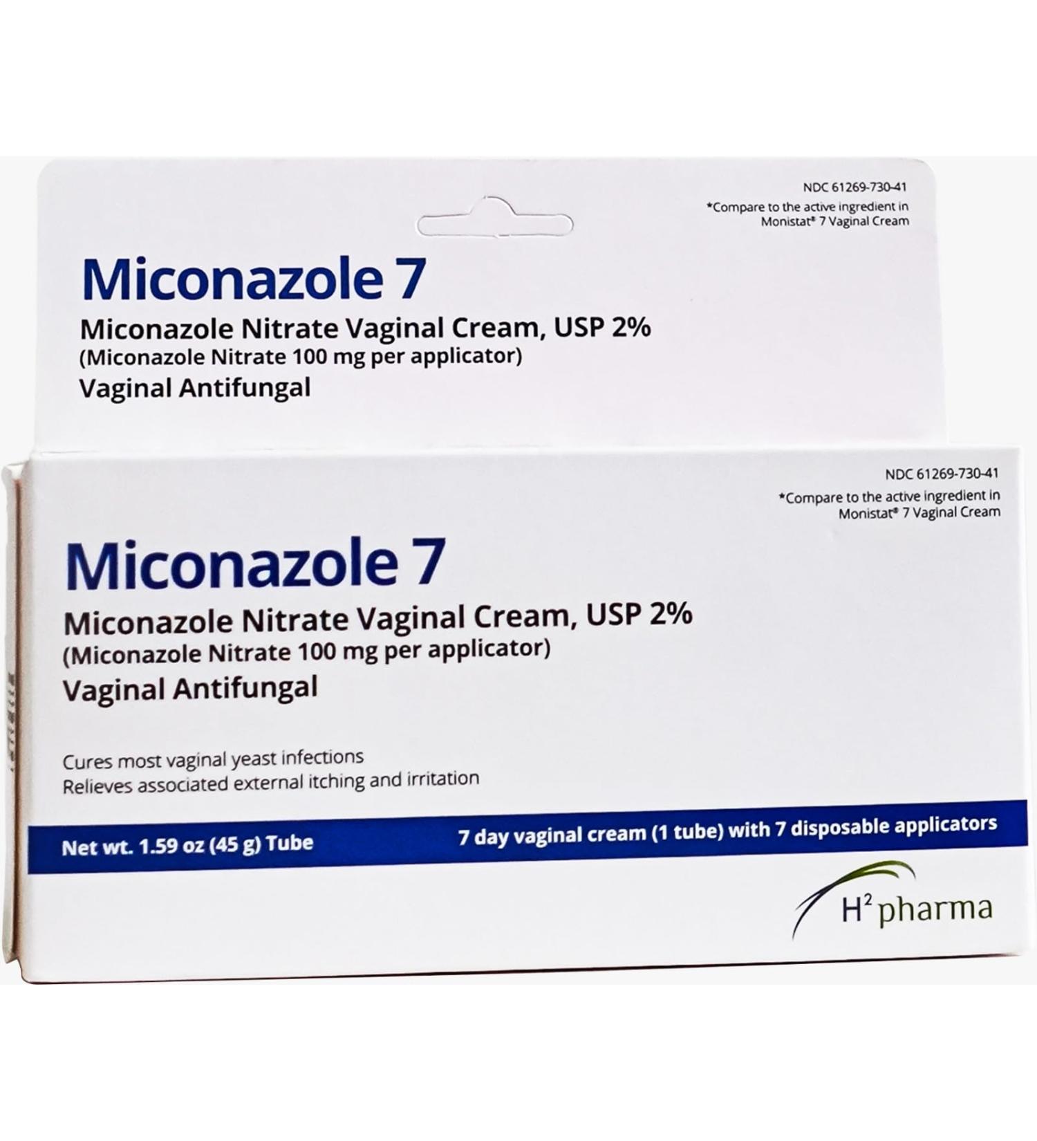 Miconazole 7 Vaginal Cream 2% - Antifungal Treatment for Yeast Infection & Itching Relief - 1.59 oz Tube - International Shipping Available - Buy Online on GoSupps.com
