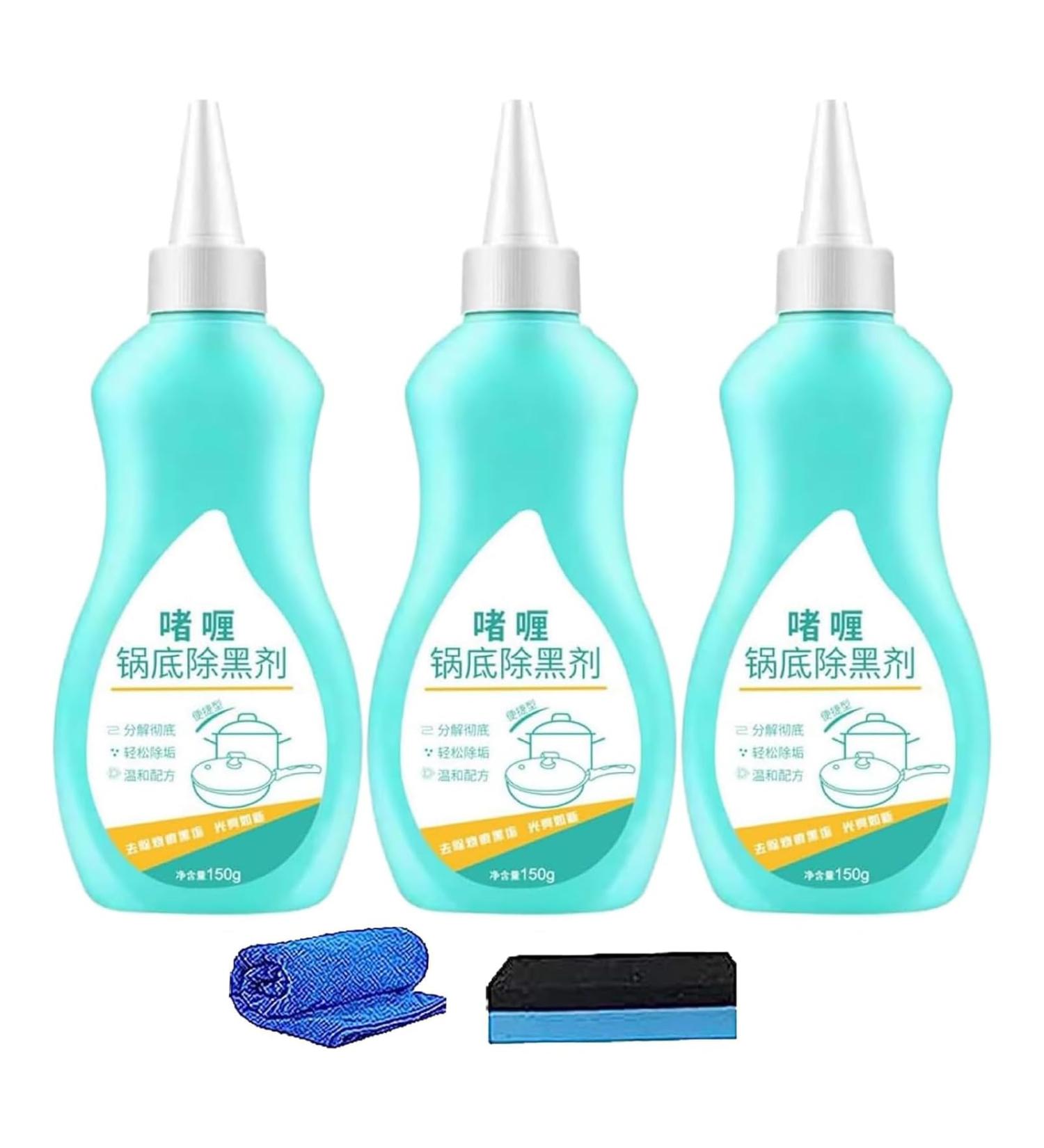 Gel Cleaner for Cookware Bottom Bottom of The Pot Black Scale Cleaner Kitchen Metal Polishing Cleaner Cookware Blackening Agent Burnt Iron Pot Bottom Polishing Kitchen Cleaner (3PC) - Buy Online on GoSupps.com
