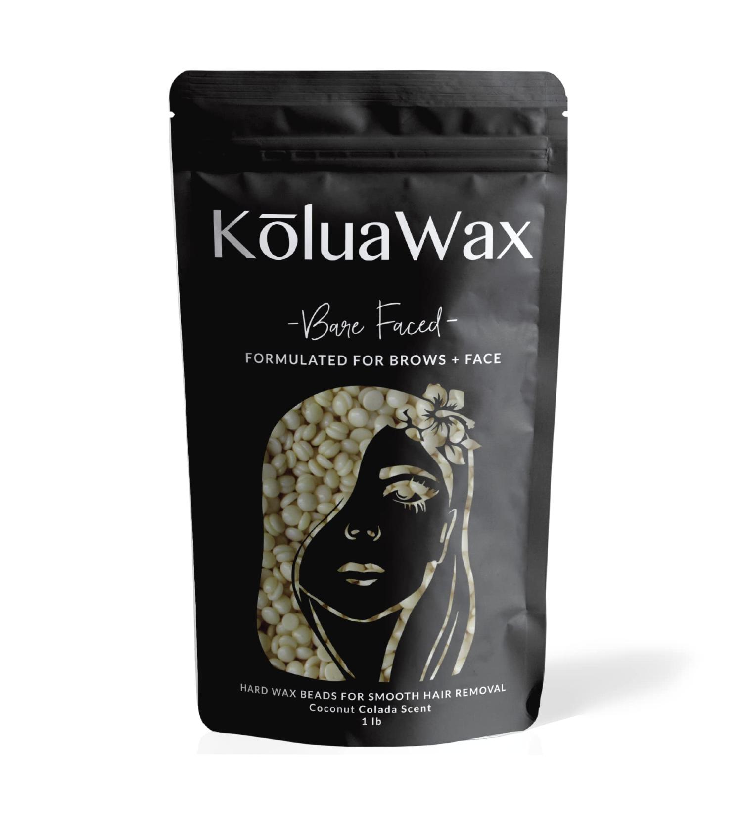 Sensitive Skin Hard Wax Beads for Facial Hair Removal - Gentle Formula for Upper Lips, Sideburns, and Neck - 1lb Refill Pearl Beans - White Bare Faced by Kol - Buy Online on GoSupps.com