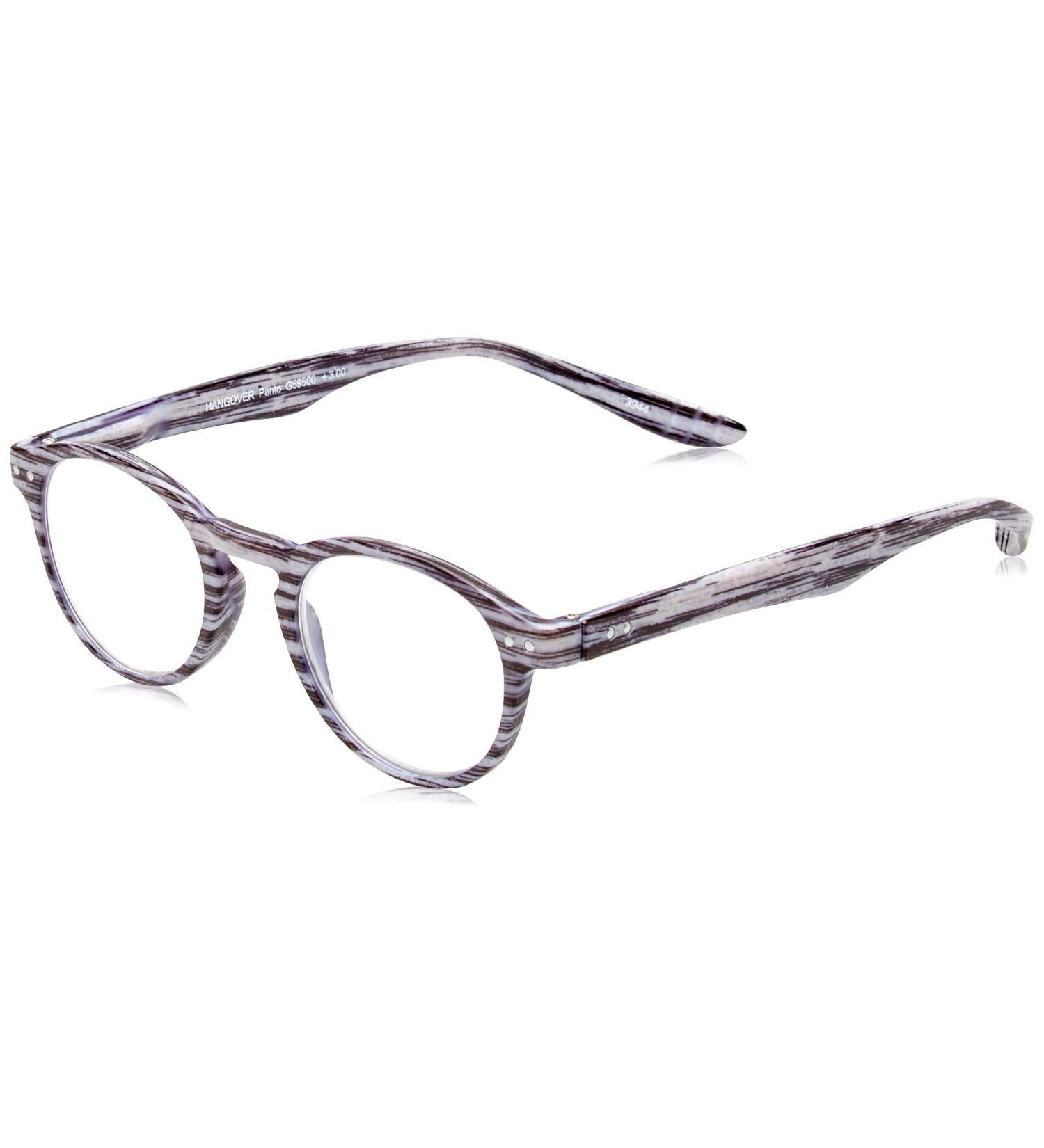I Need You Reading Glasses - Hangover Panto +3.00 Diopters Black-Grey | Stylish & Comfortable Eyewear for Clear Vision - Buy Online on GoSupps.com